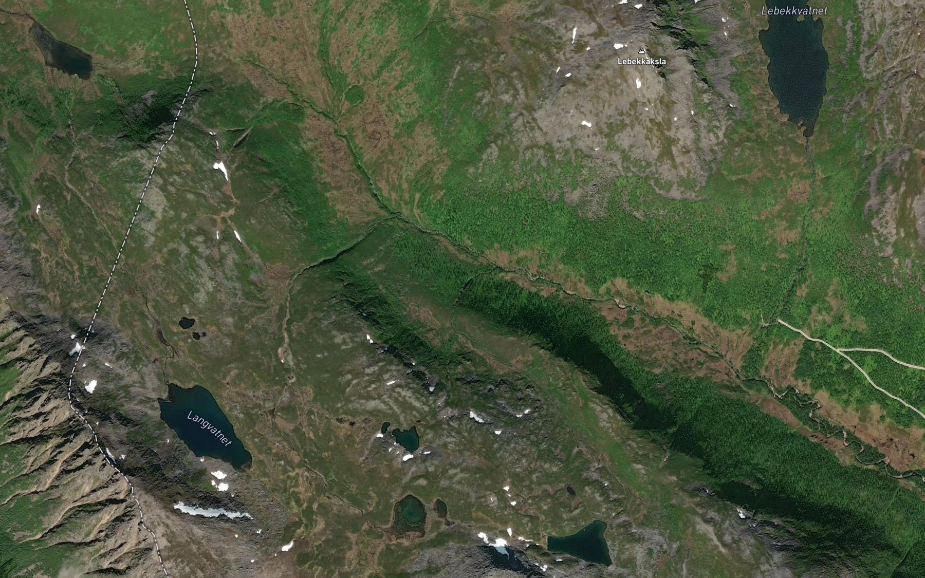 Satellite map of the Forste Tverrelva