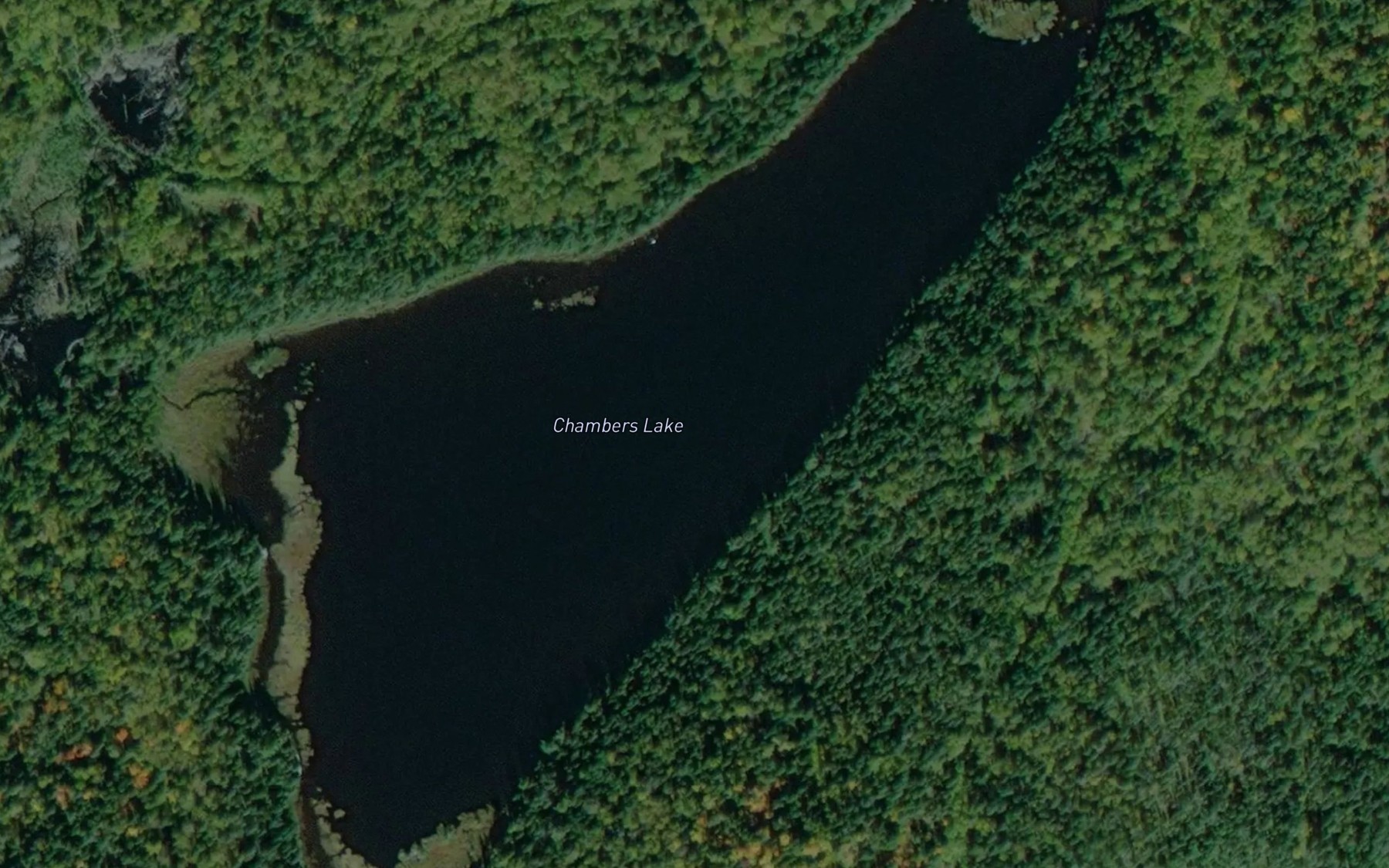 Satellite map of the Chambers Lake