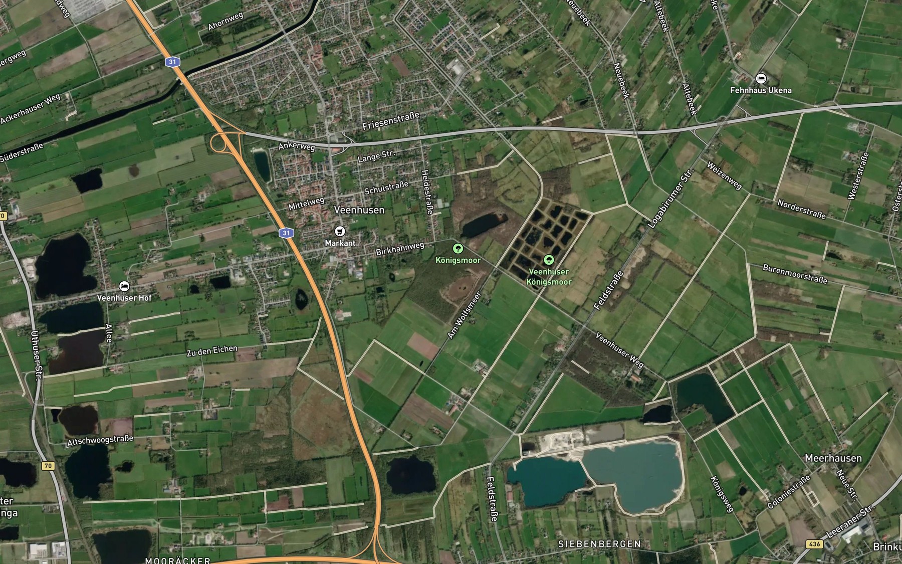 Satellite map of the Wolfsee