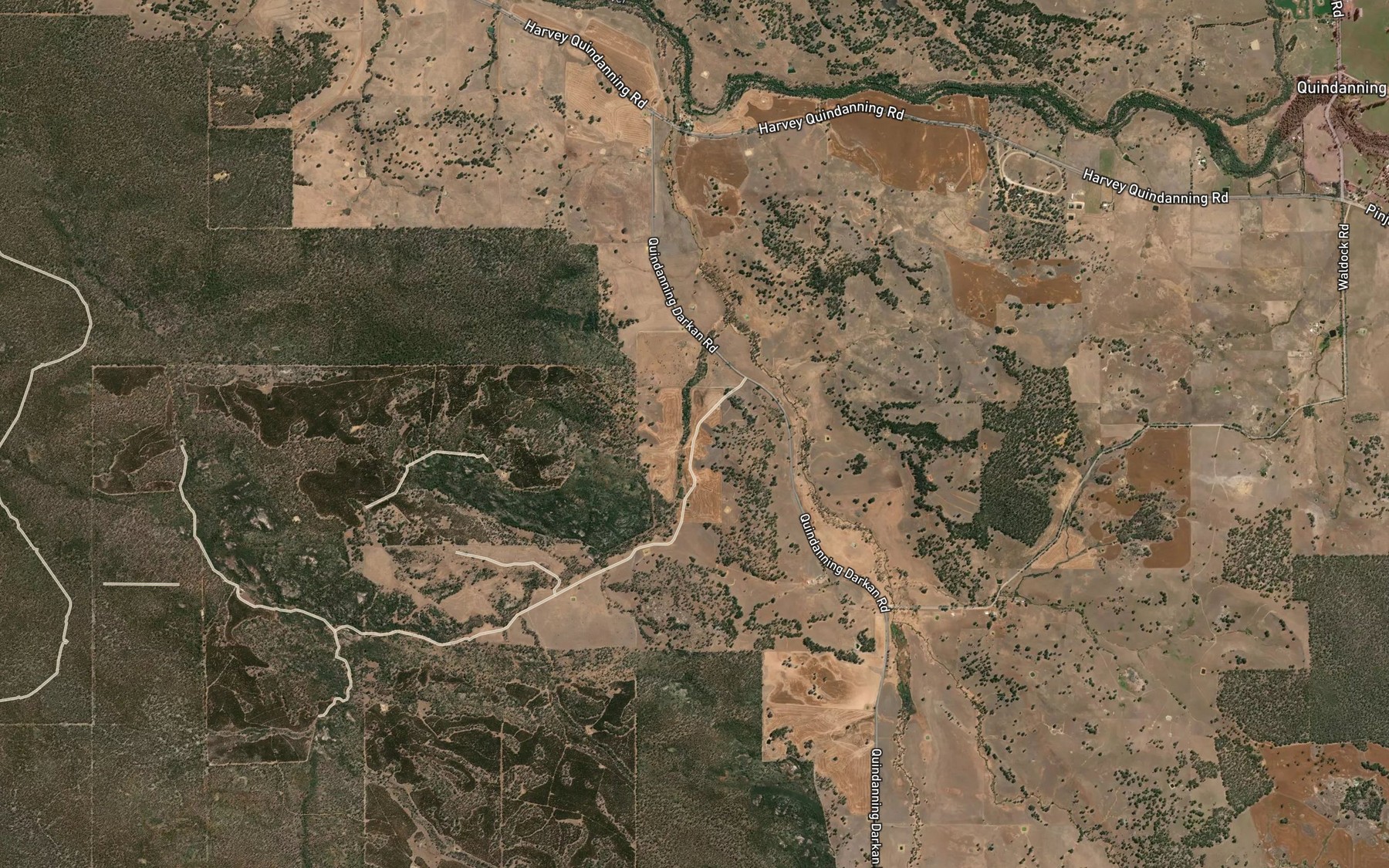 Satellite map of the Coolakin Brook