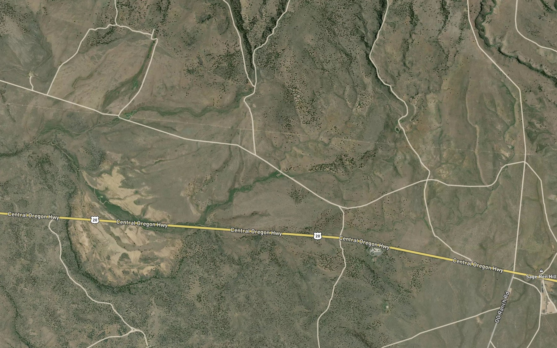 Satellite map of the Bridge Waterhole