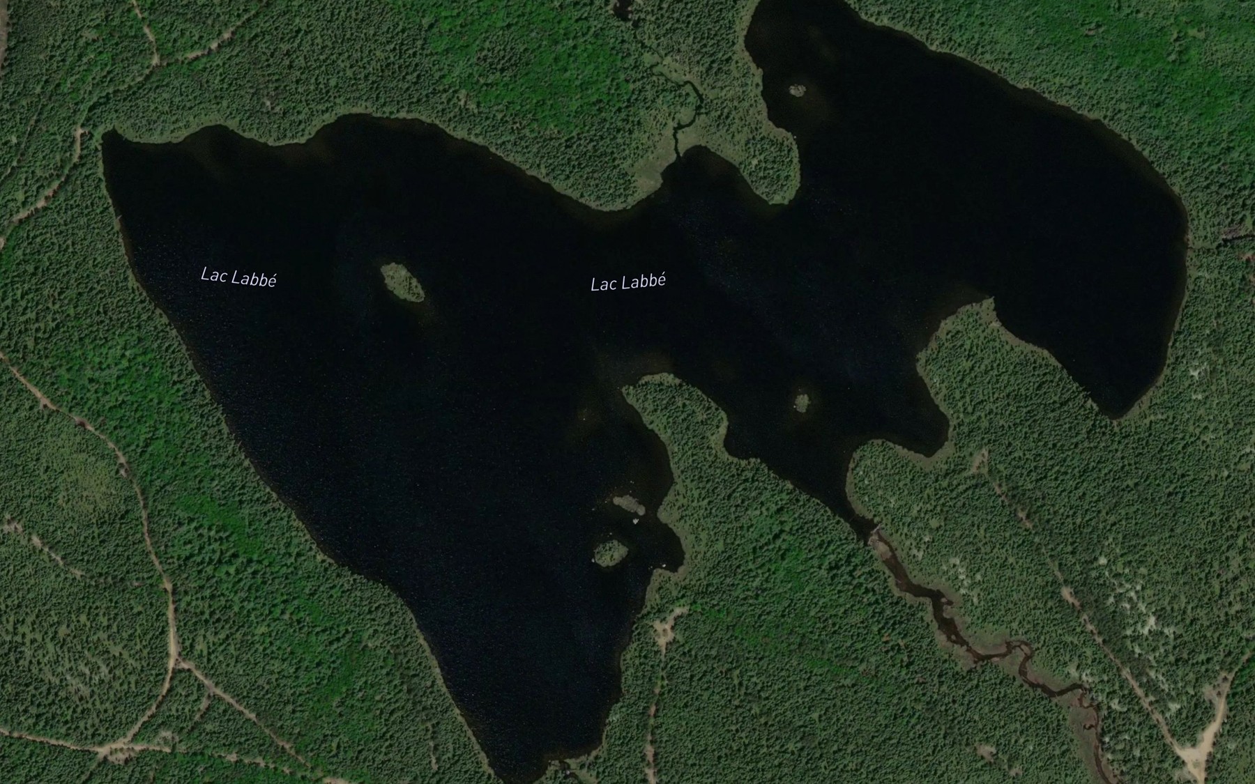 Satellite map of the Lac Labbe