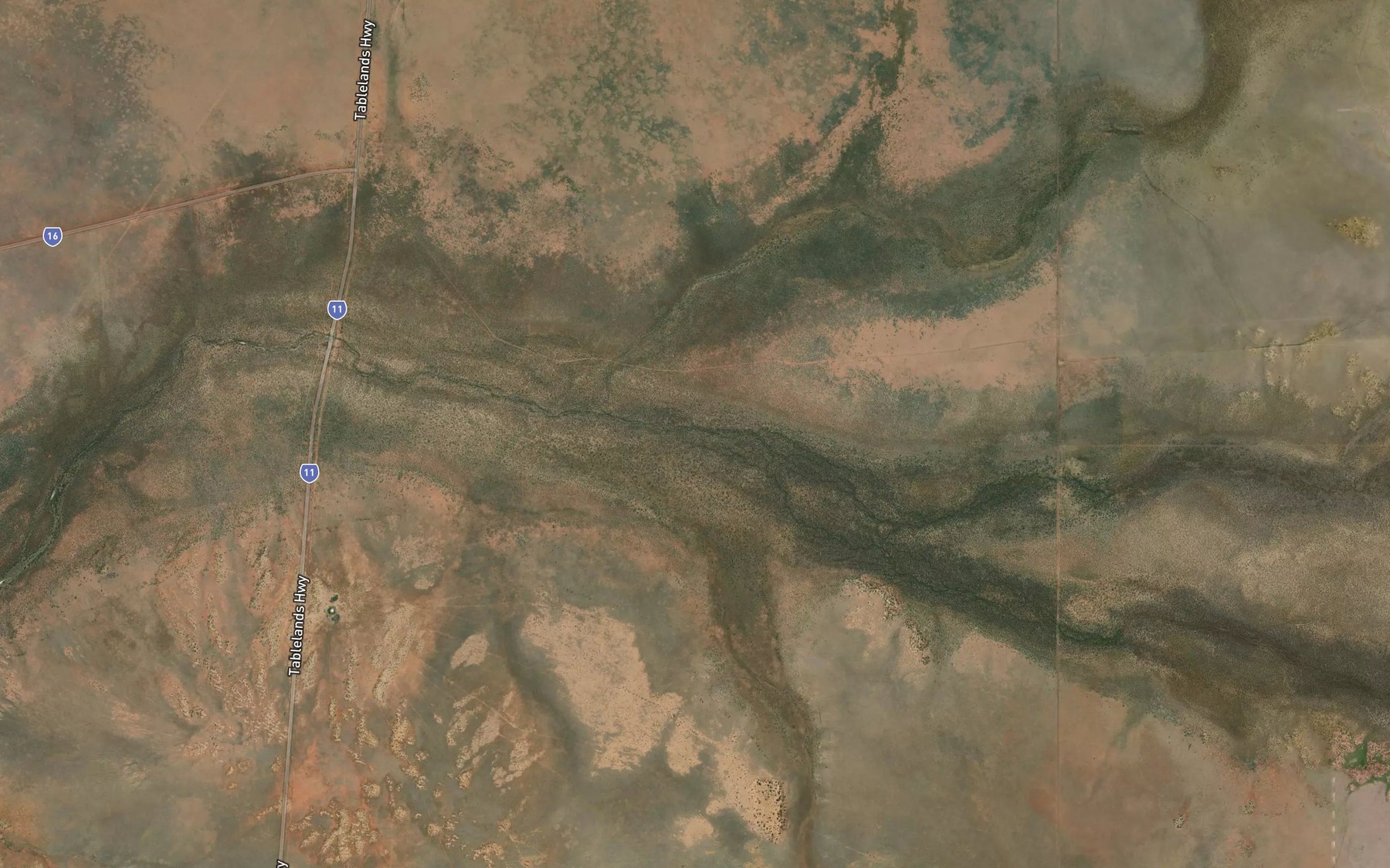 Satellite map of the Puzzle Creek
