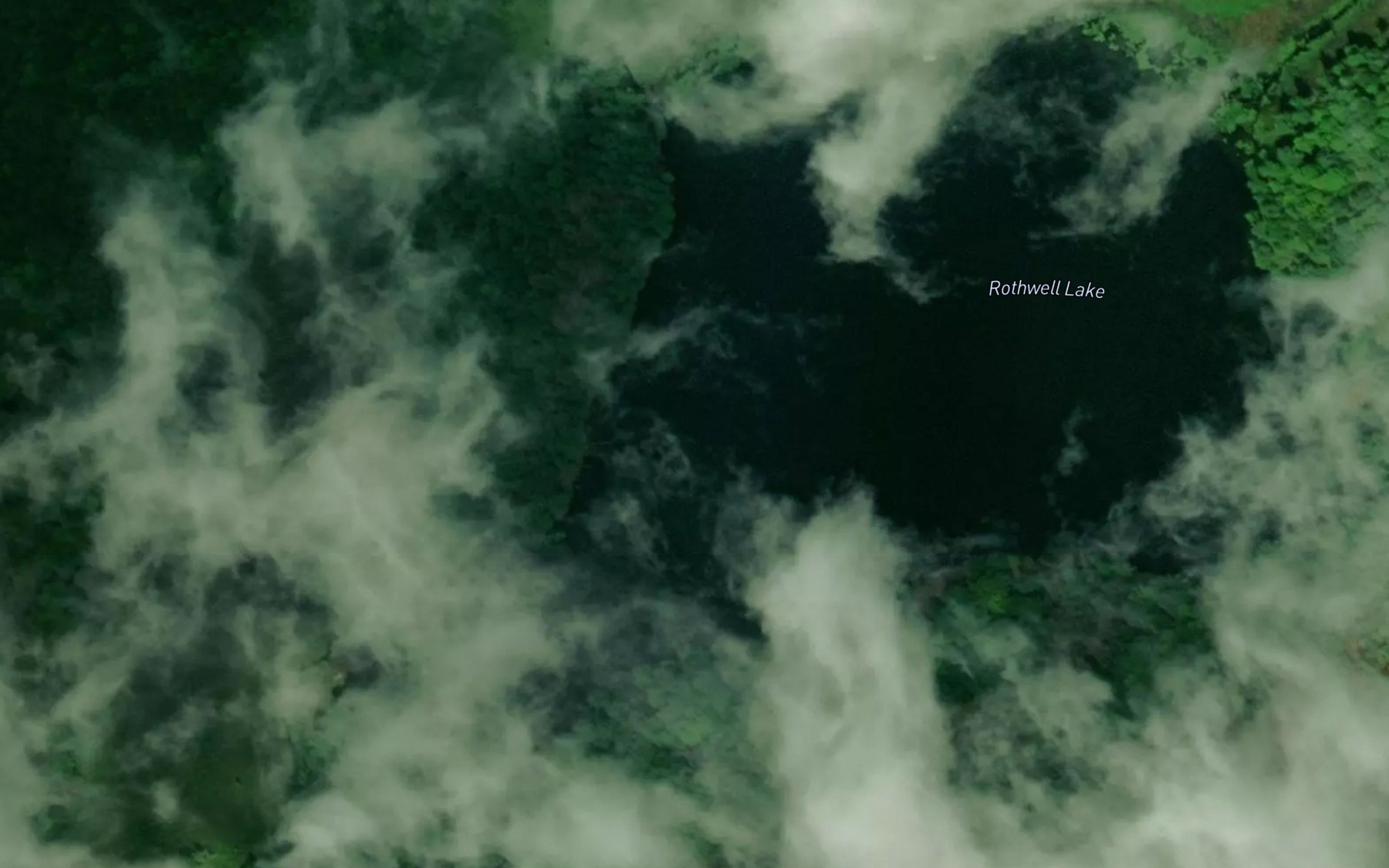 Satellite map of the Rothwell Lake