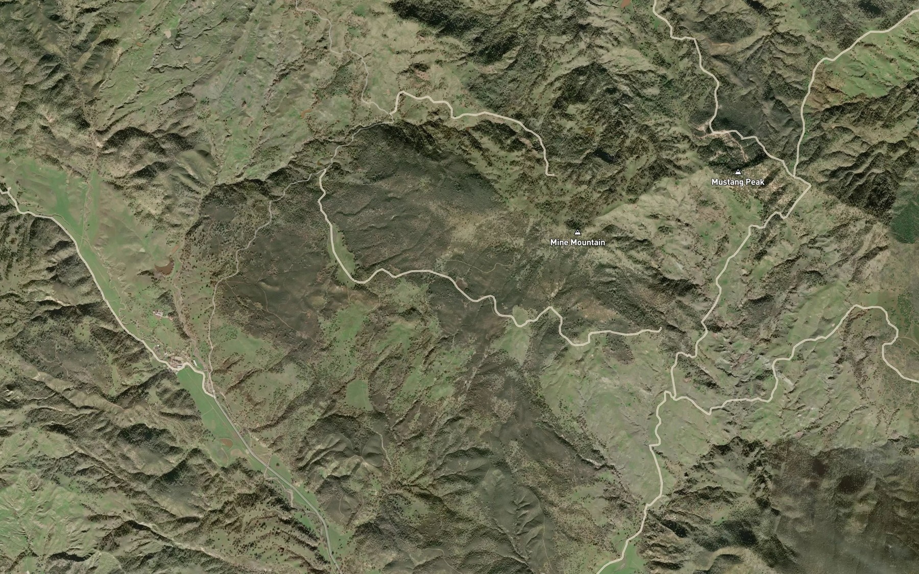 Satellite map of the Catfish Lake