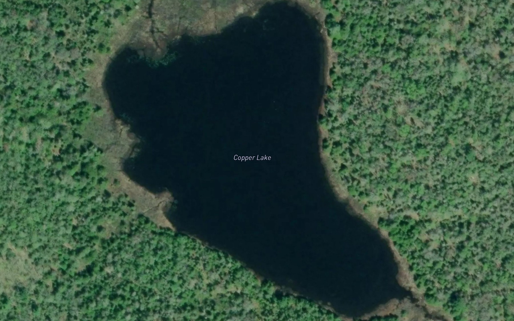 Satellite map of the Copper Lake