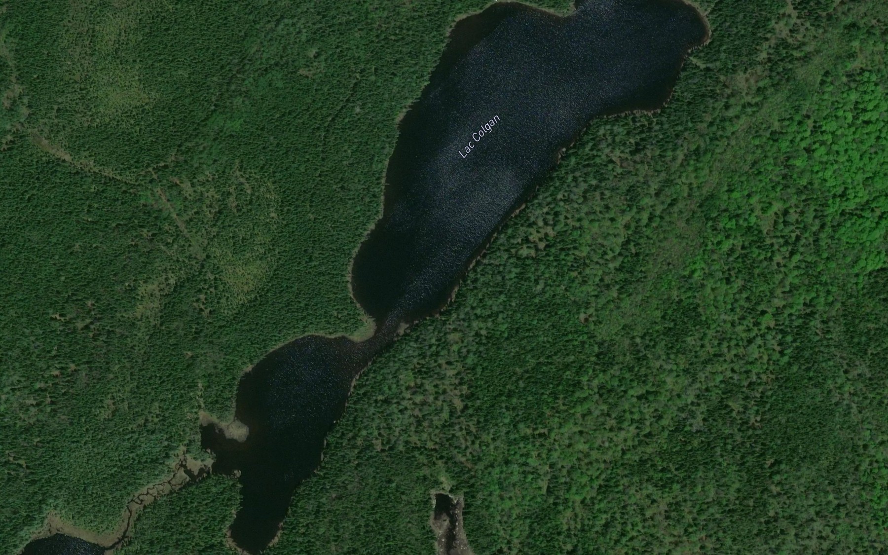 Satellite map of the Lac Colgan