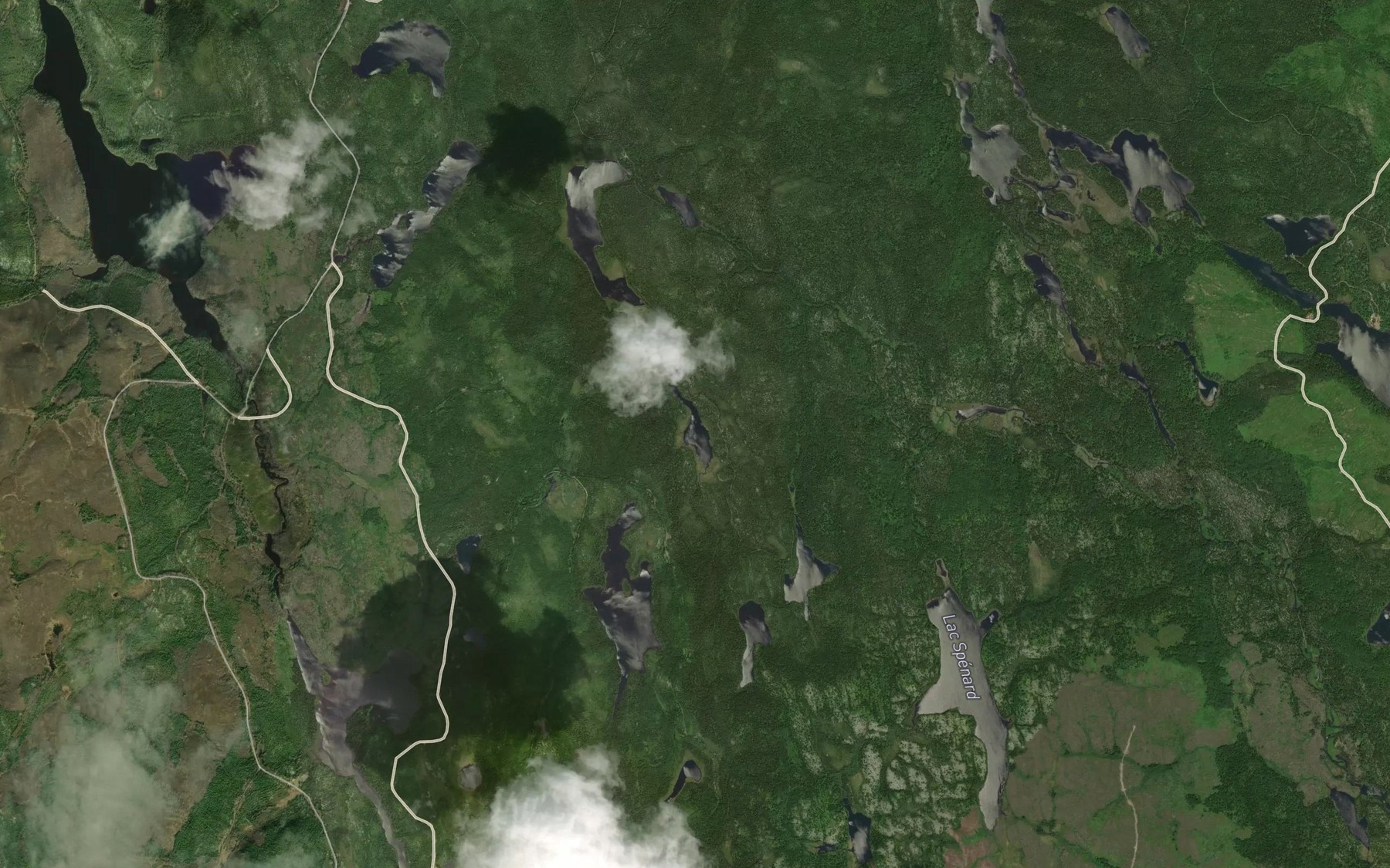 Satellite map of the Lac Bronco