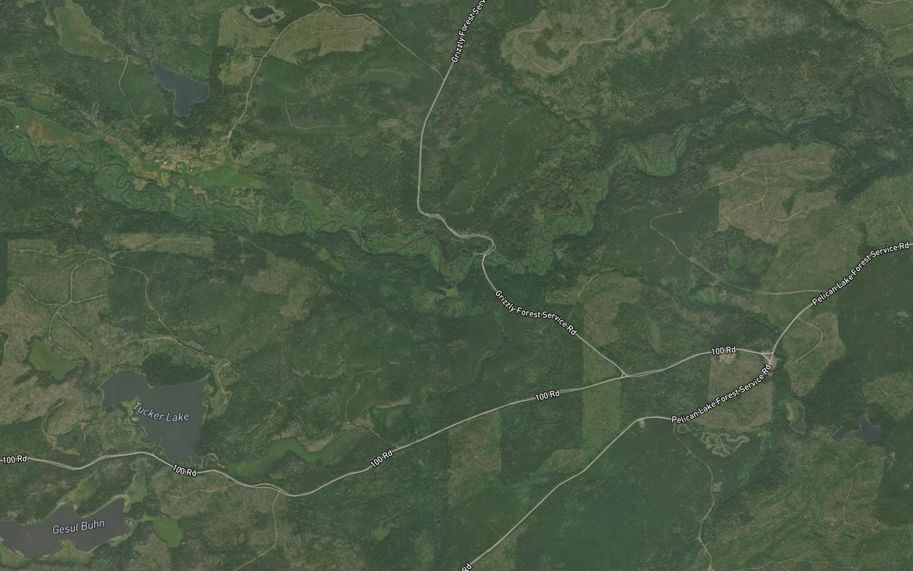Satellite map of the Gesul Buhn Creek