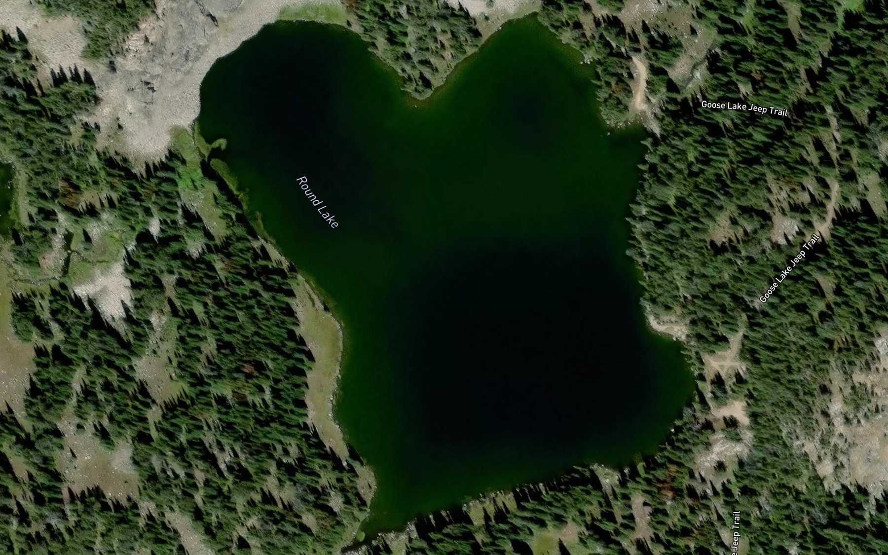 Satellite map of the Round Lake
