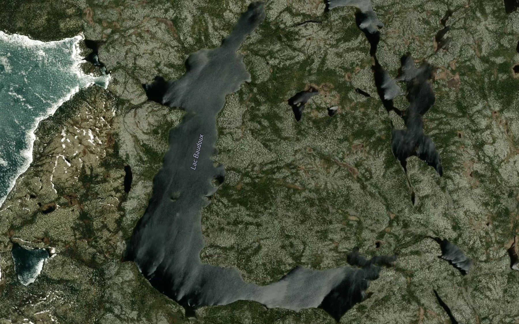 Satellite map of the Lac Baudoux
