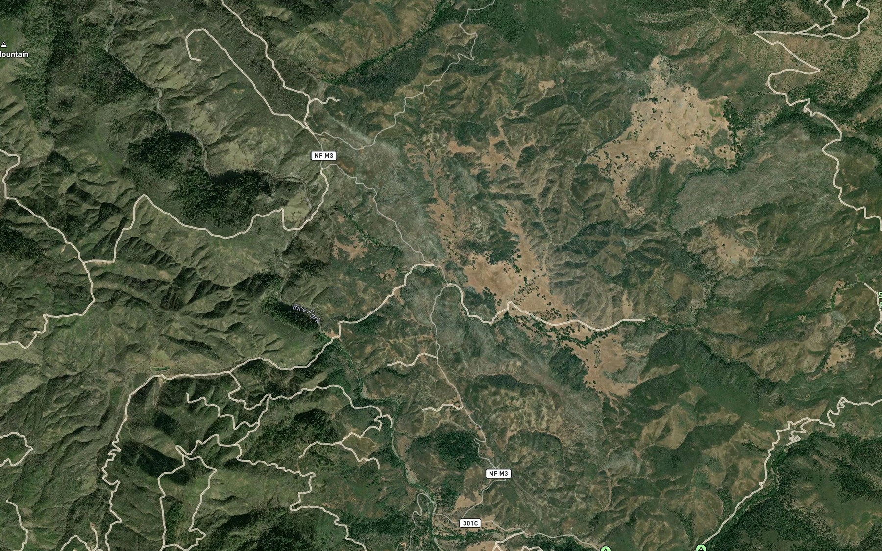 Satellite map of the McLeod Creek