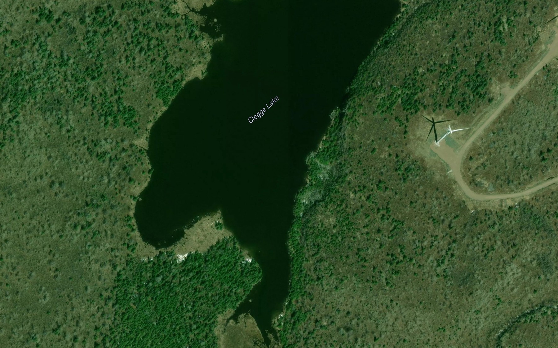Satellite map of the Clegge Lake