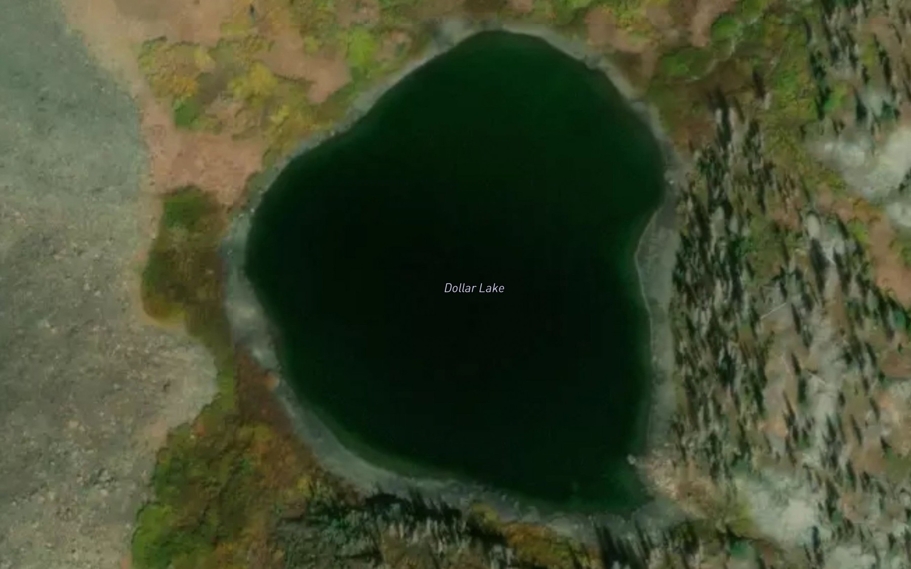 Satellite map of the Dollar Lake
