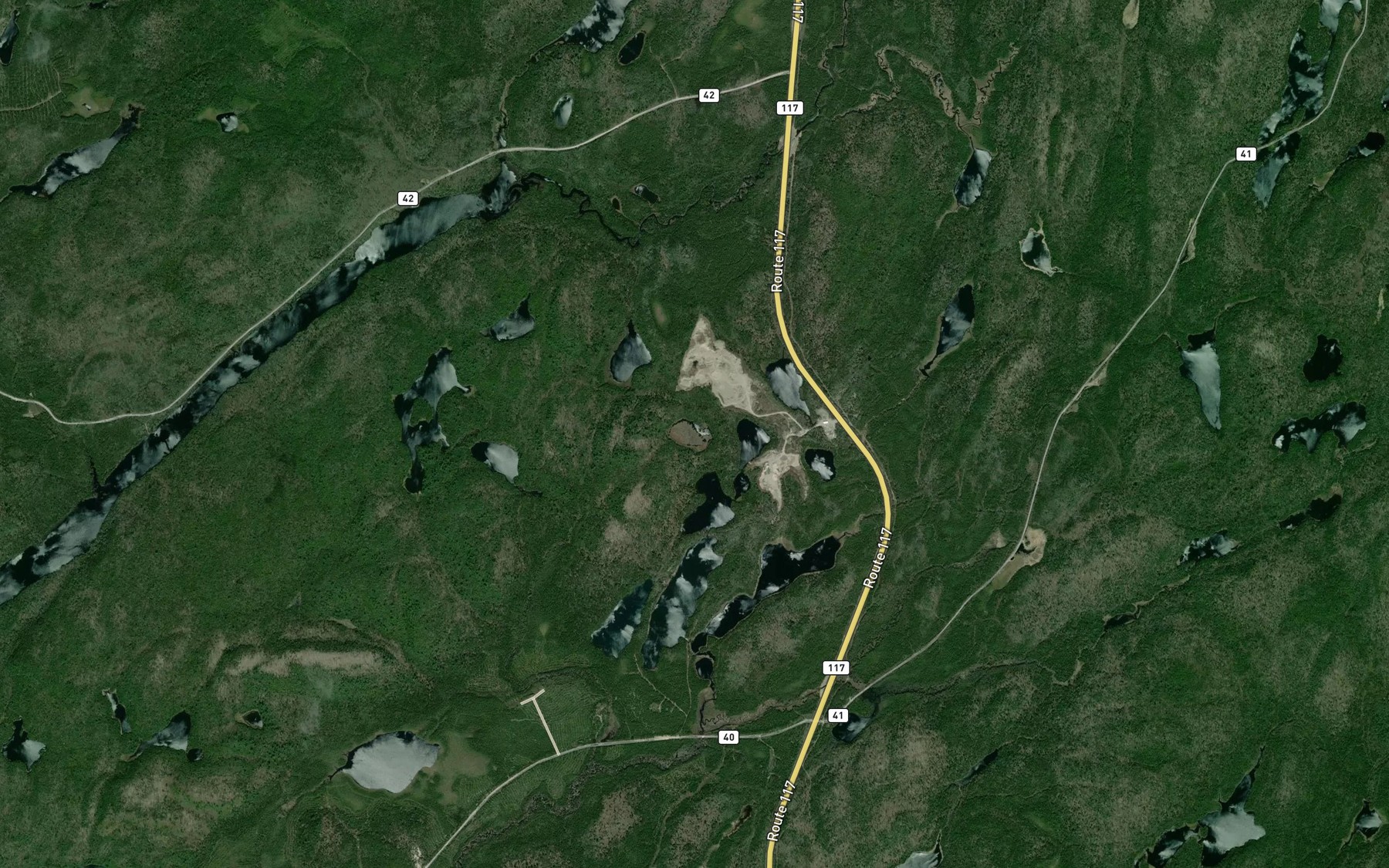 Satellite map of the Lac Salette