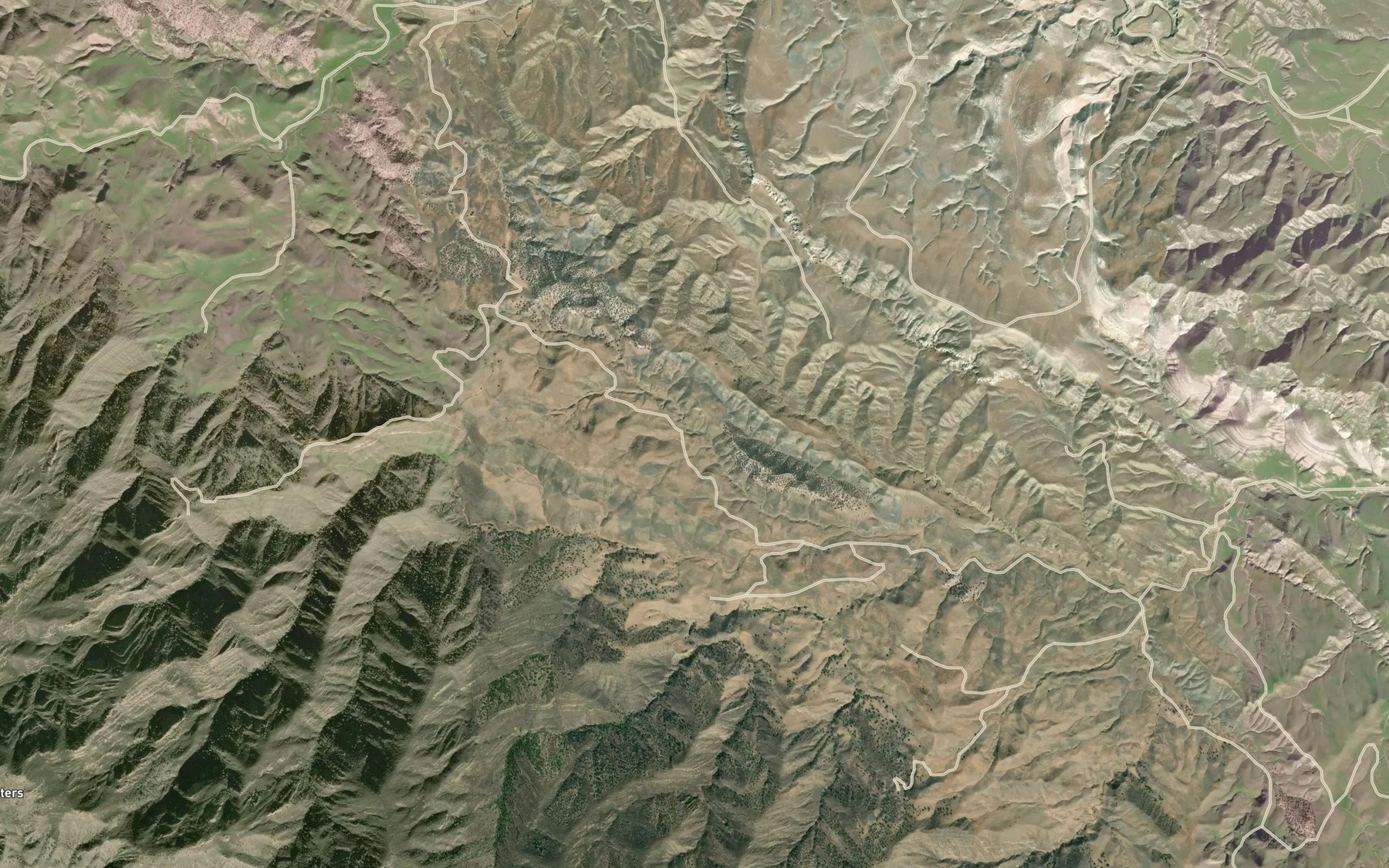 Satellite map of the Green Water Spring