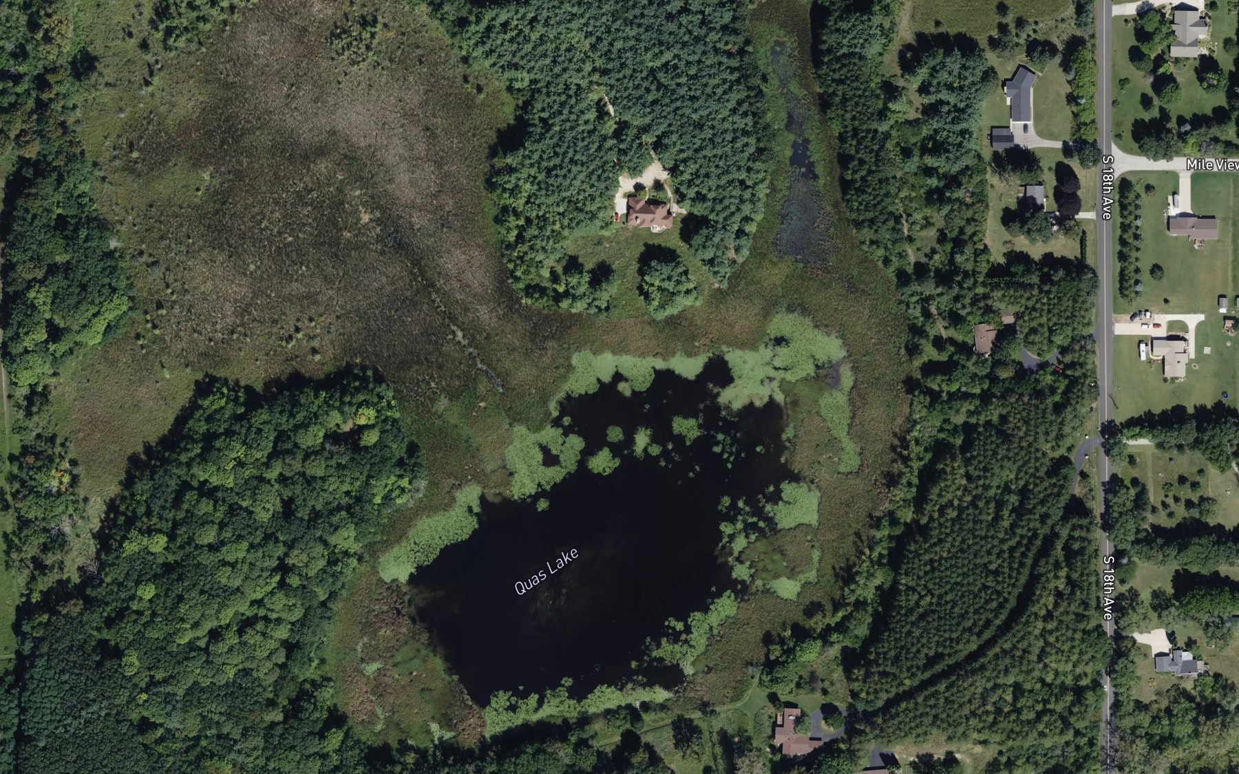 Satellite map of the Quas Lake
