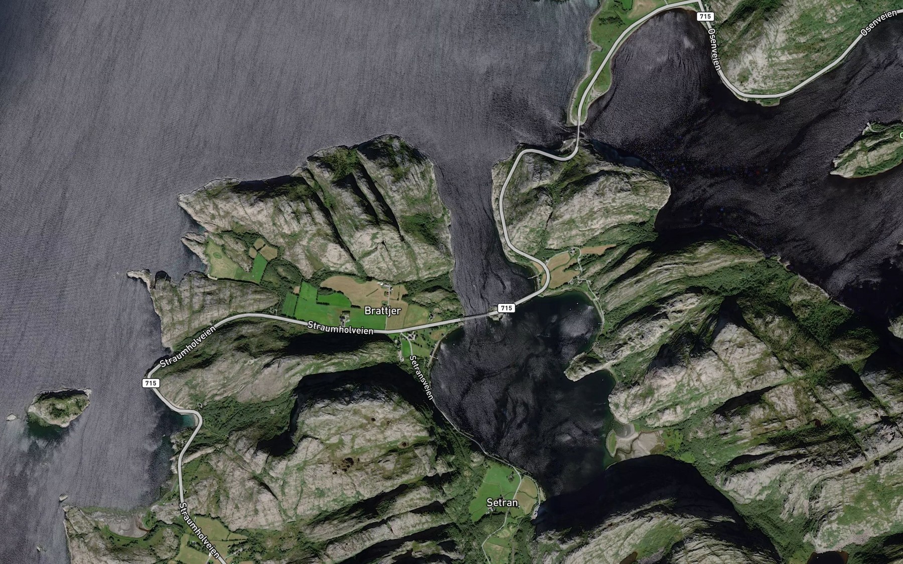 Satellite map of the Skogavika