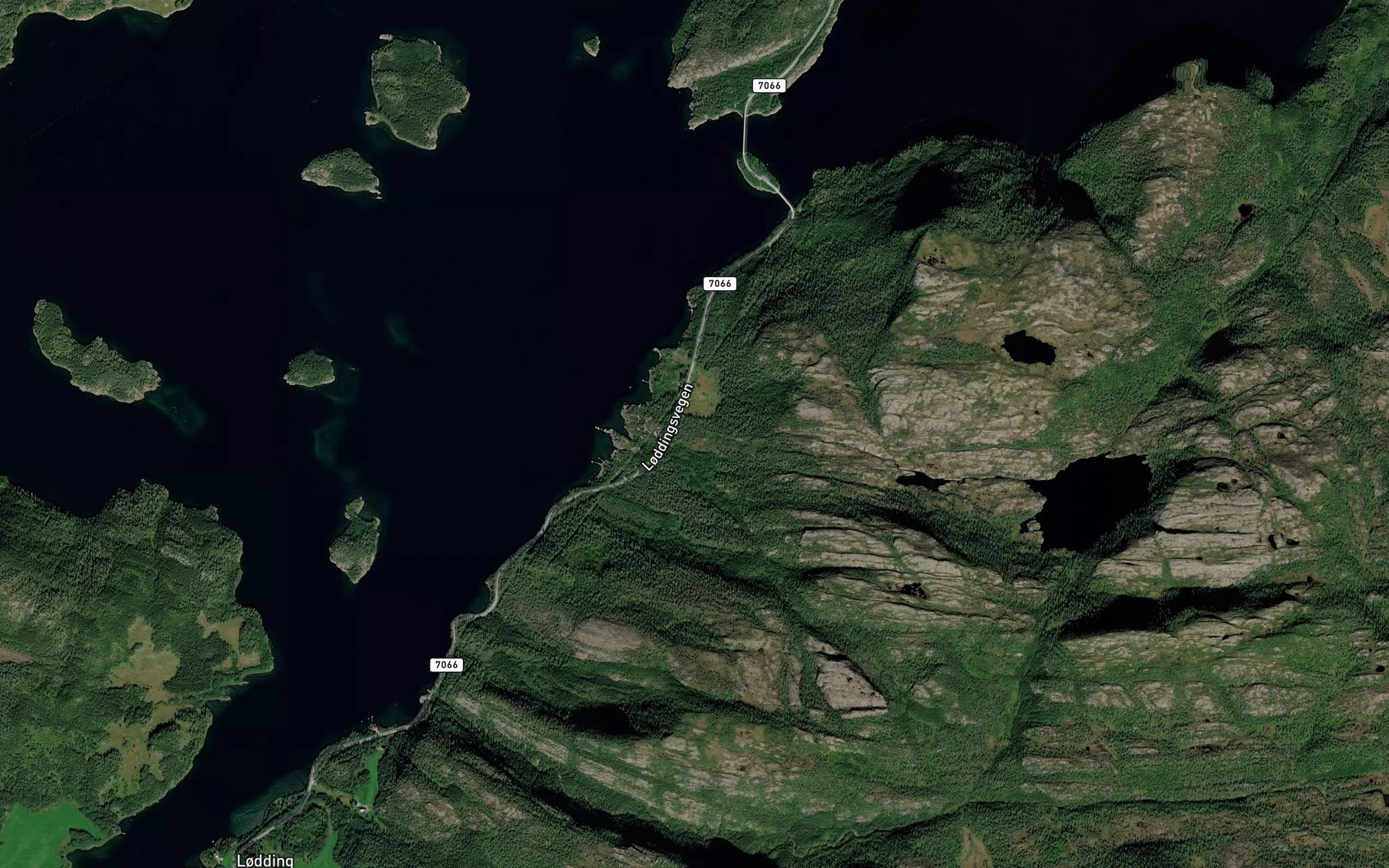 Satellite map of the Bjorkabekken