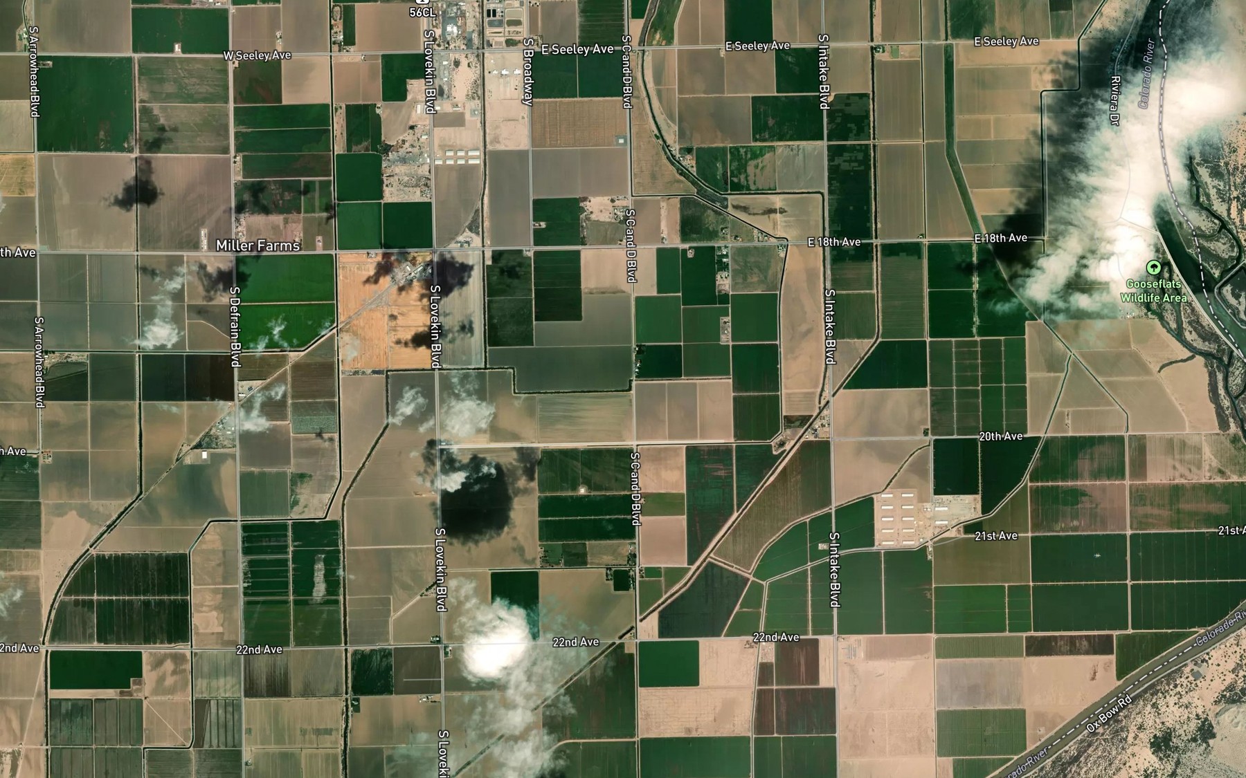 Satellite map of the Hauser Drain