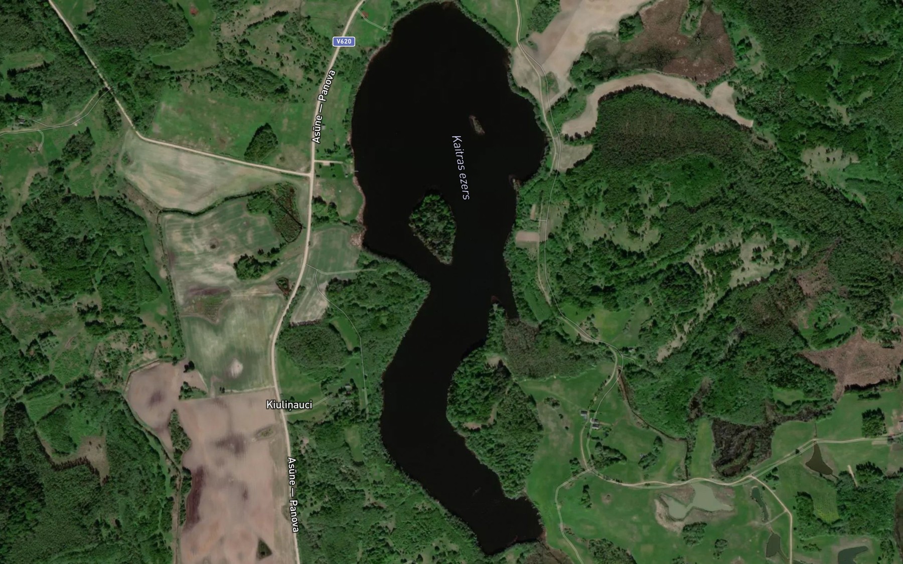 Satellite map of the Kaitras Ezers