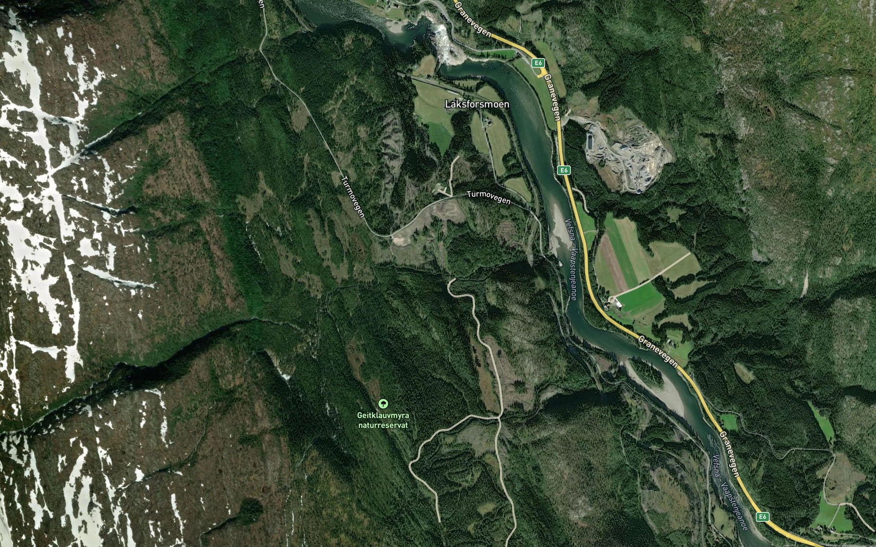 Satellite map of the Dalforsen