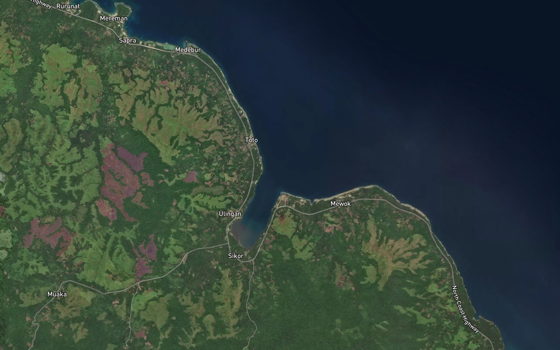 Satellite map of the Ulingan Harbour