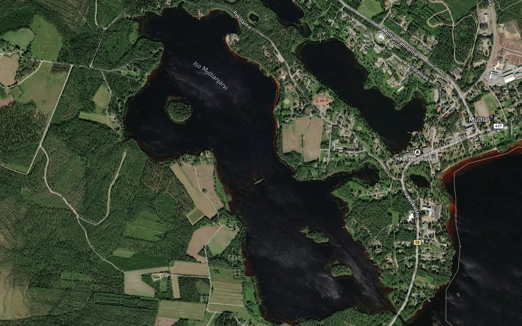 Satellite map of the Iso Multianjarvi
