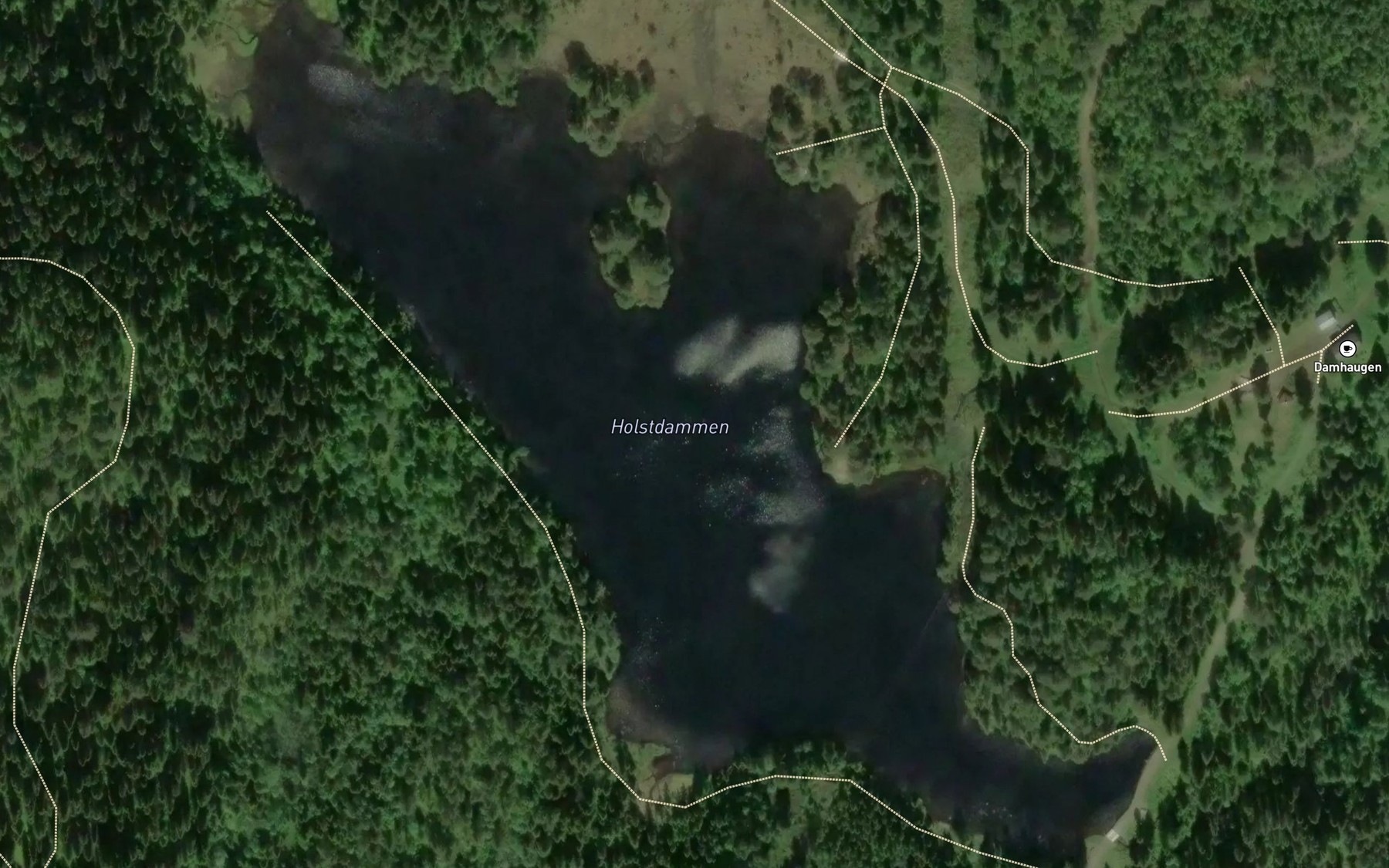 Satellite map of the Holstdammen