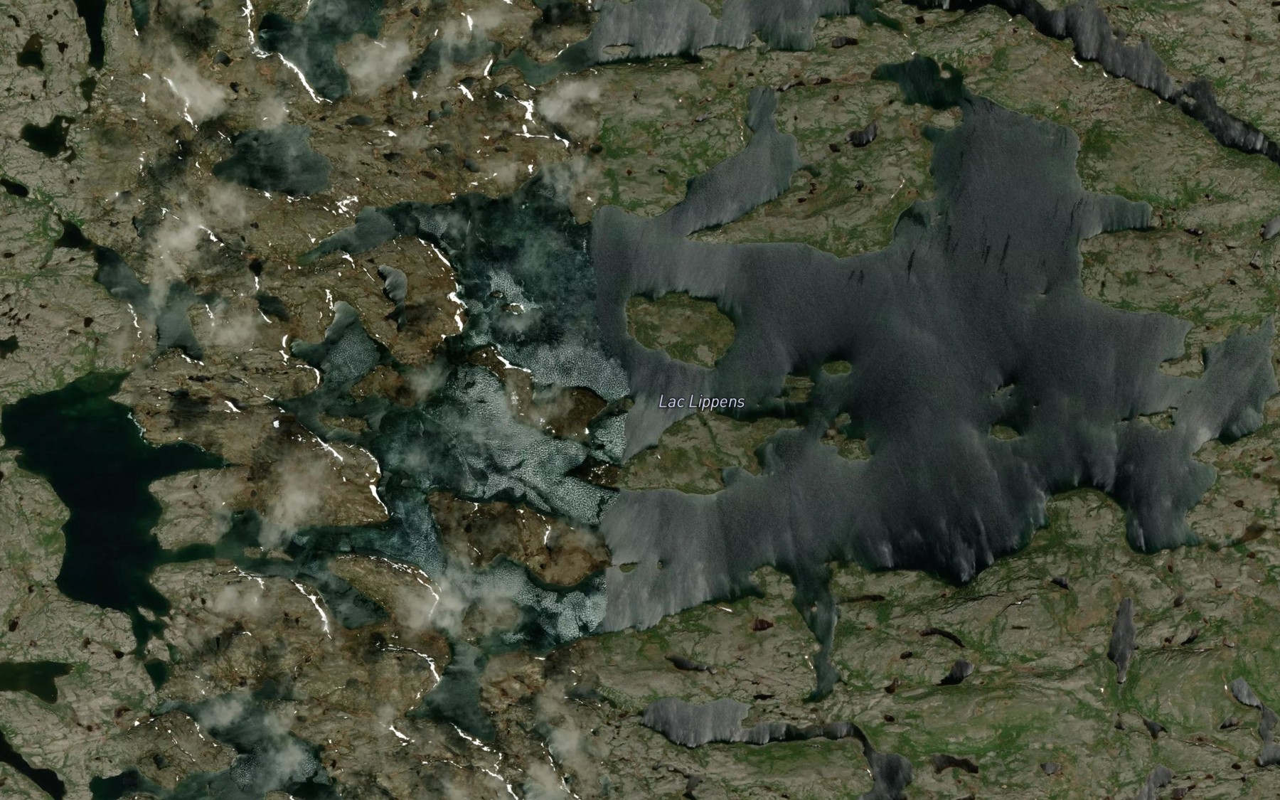 Satellite map of the Lac Lippens