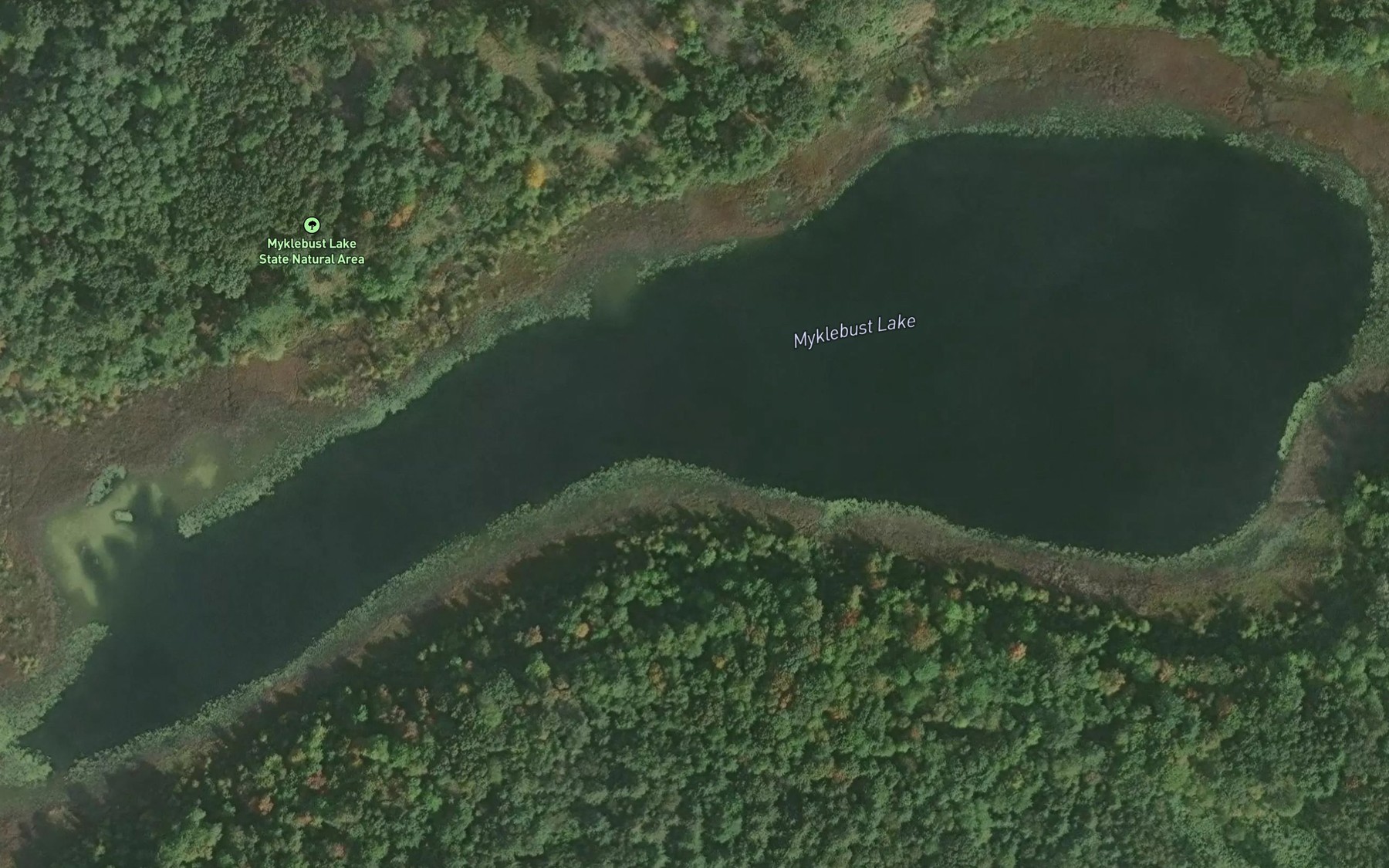 Satellite map of the Myklebust Lake