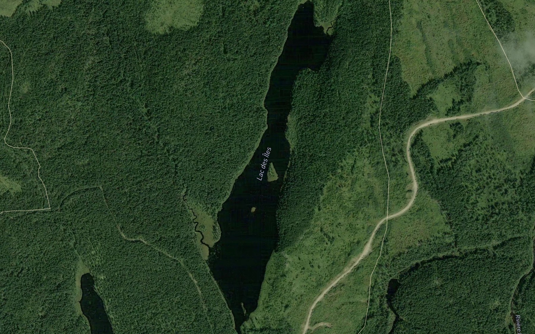 Satellite map of the Lac des Iles