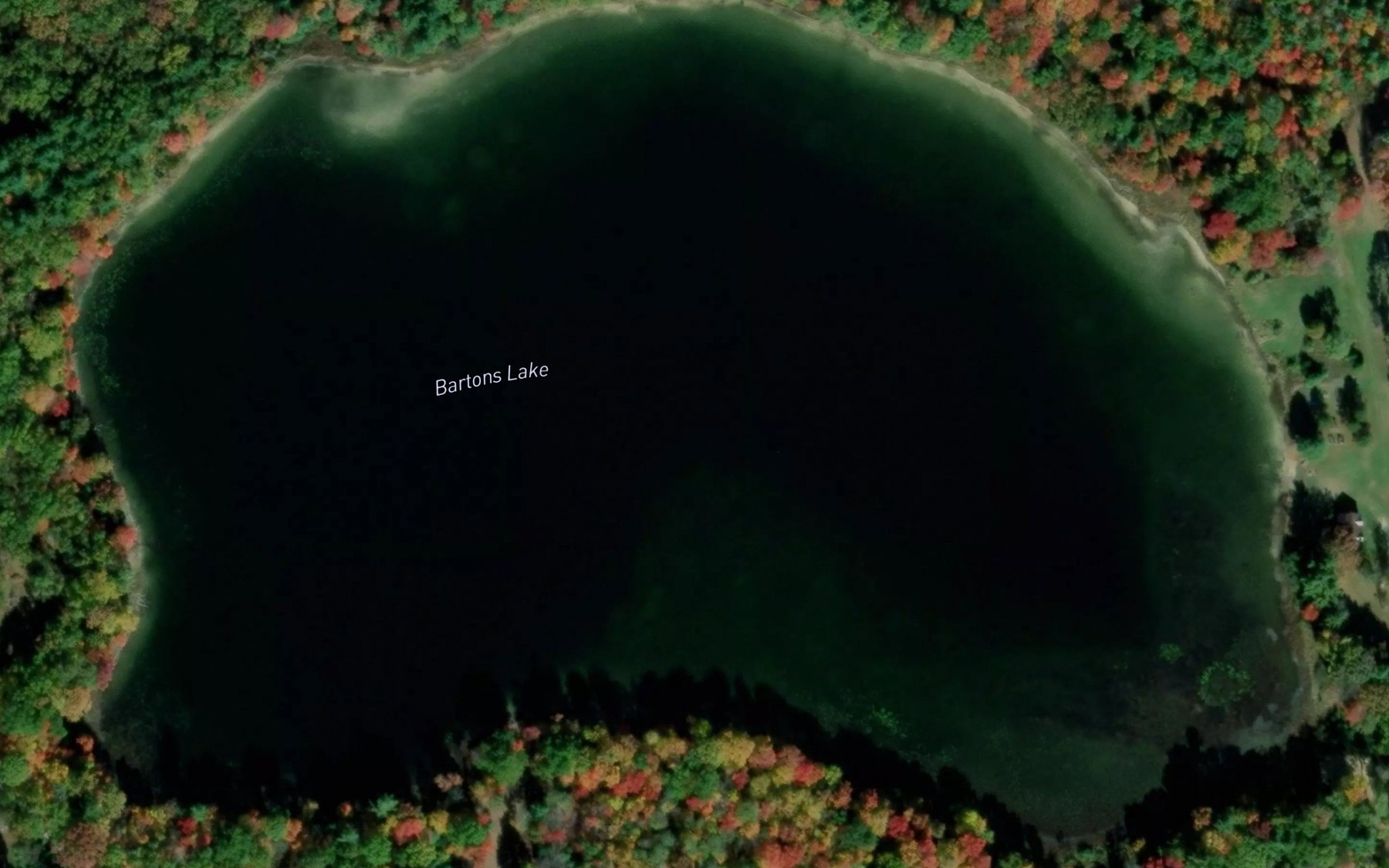 Satellite map of the Bartons Lake