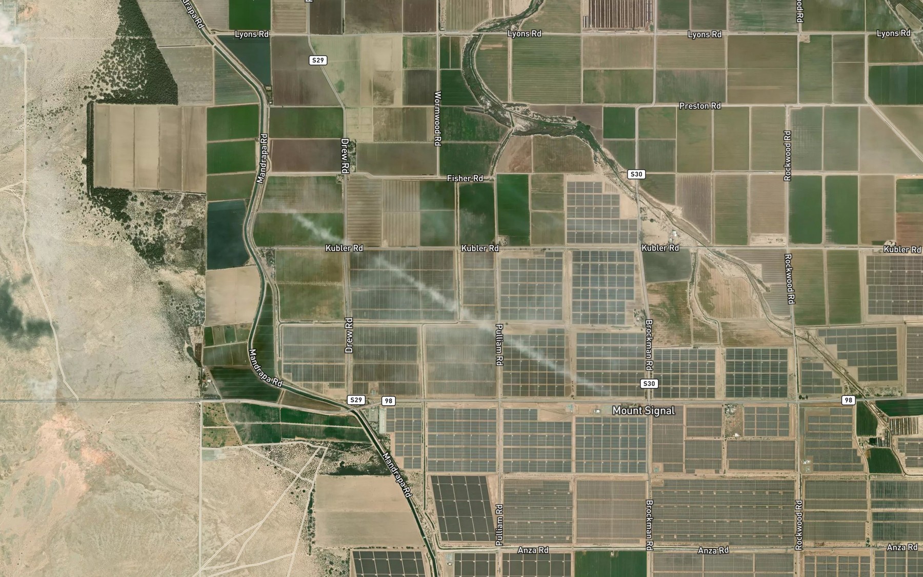 Satellite map of the Mount Signal Drain