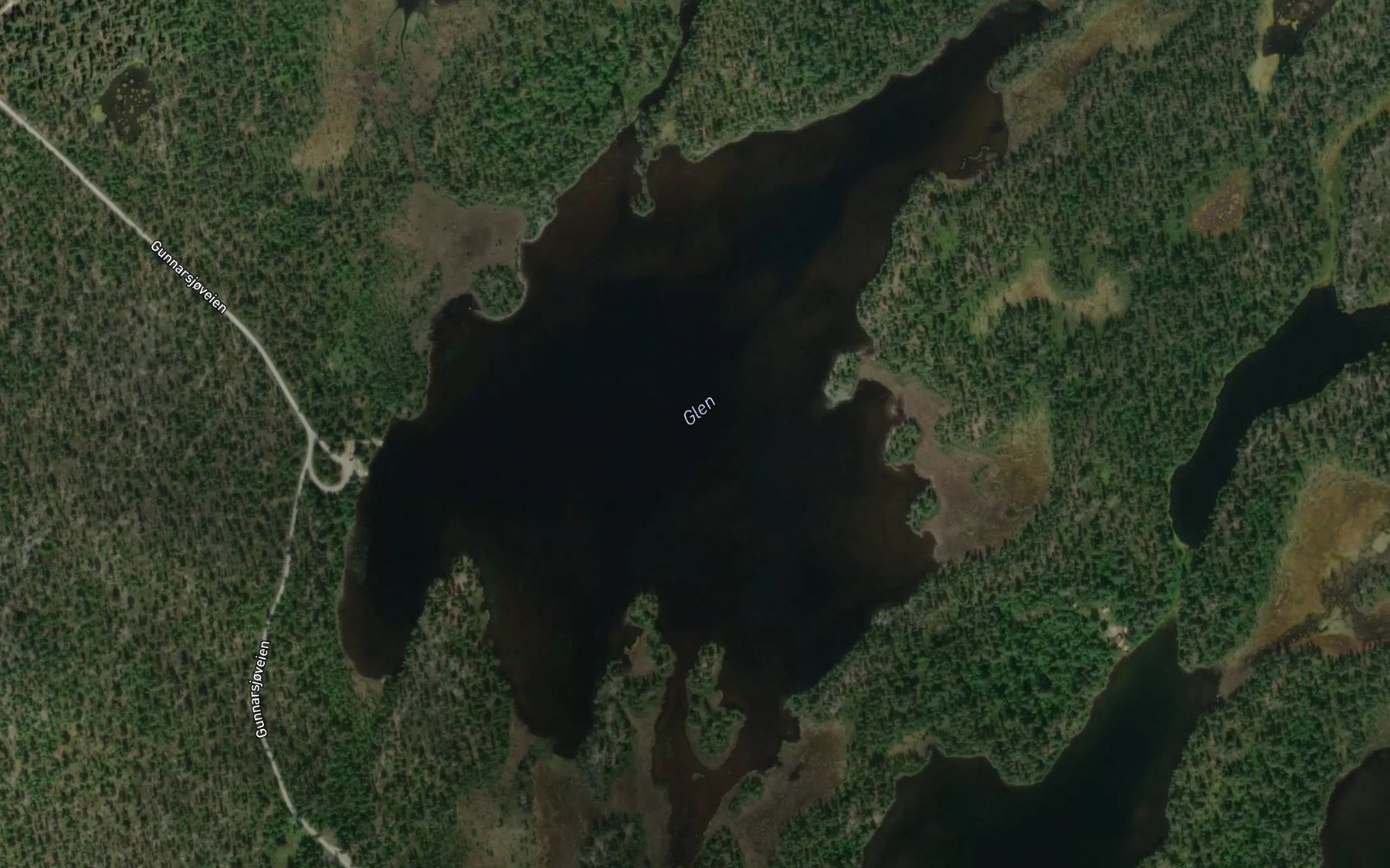 Satellite map of the Glen