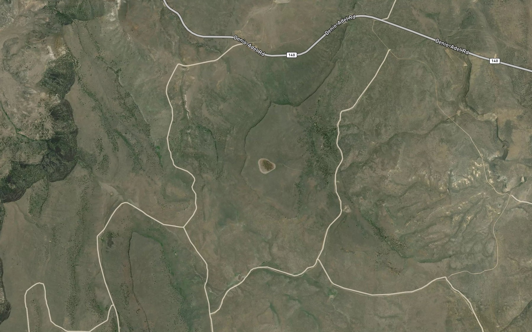 Satellite map of the Pinto Lake