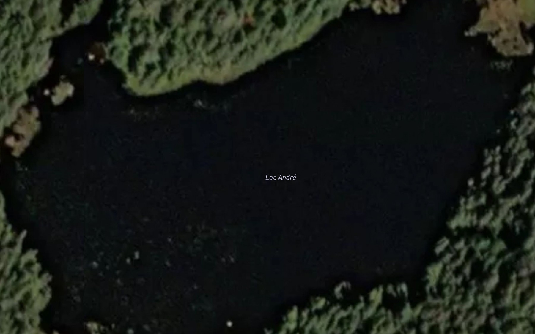 Satellite map of the Lac Andre