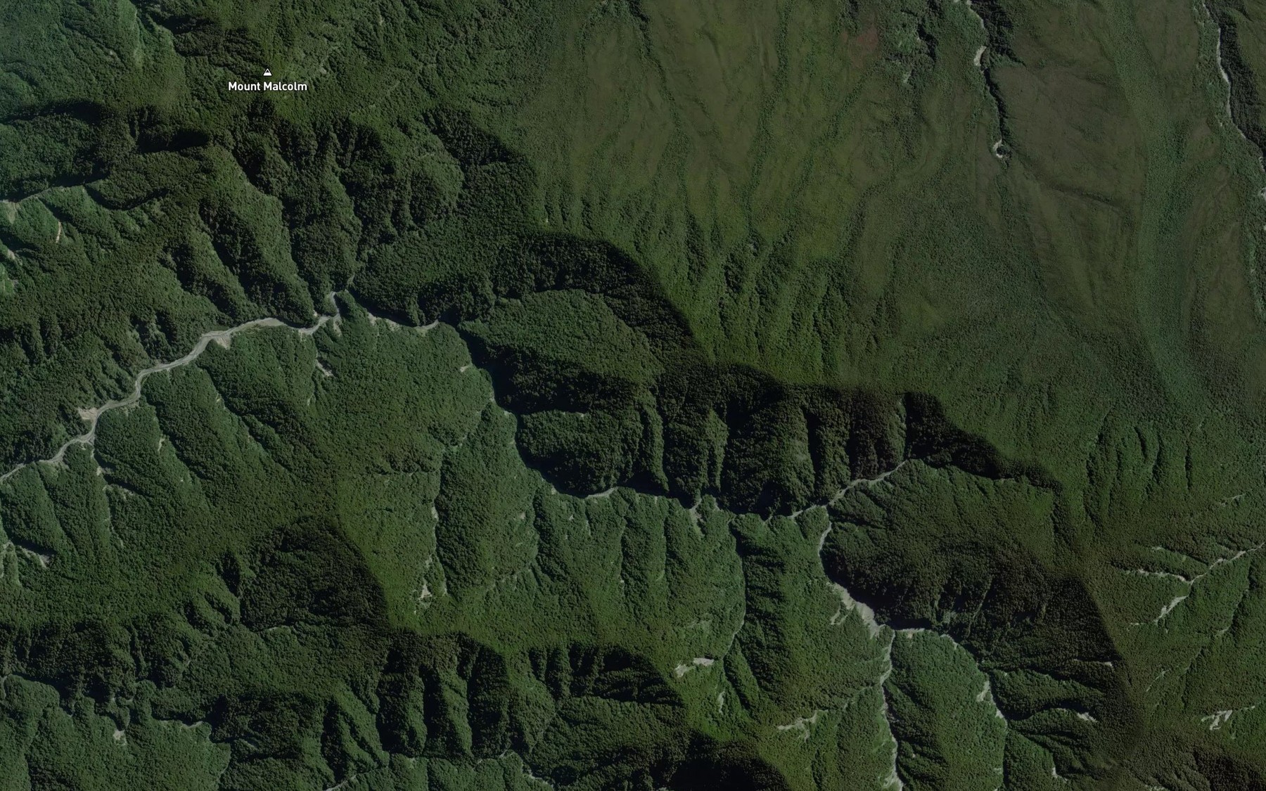 Satellite map of the Ryans Creek