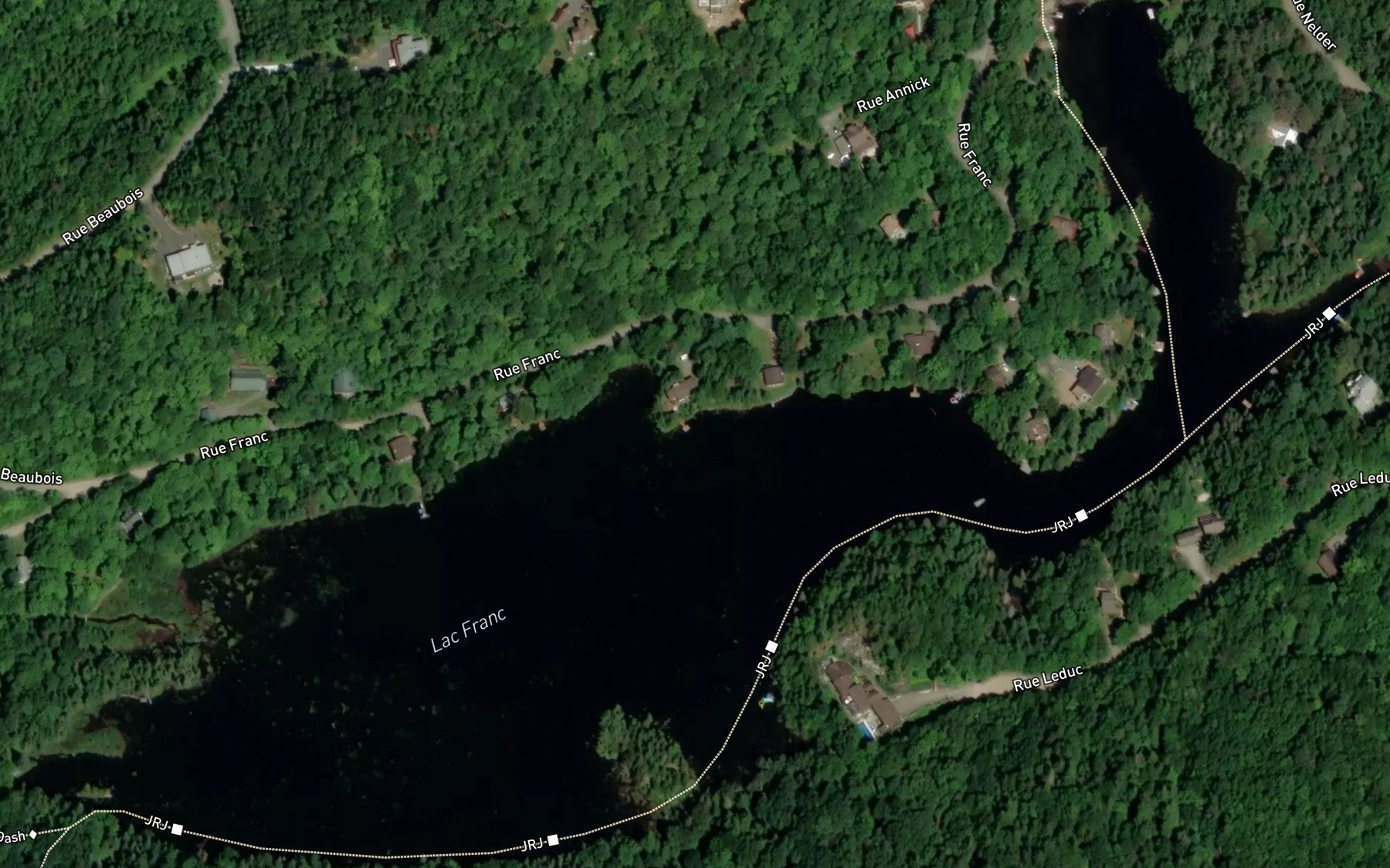 Satellite map of the Lac Franc