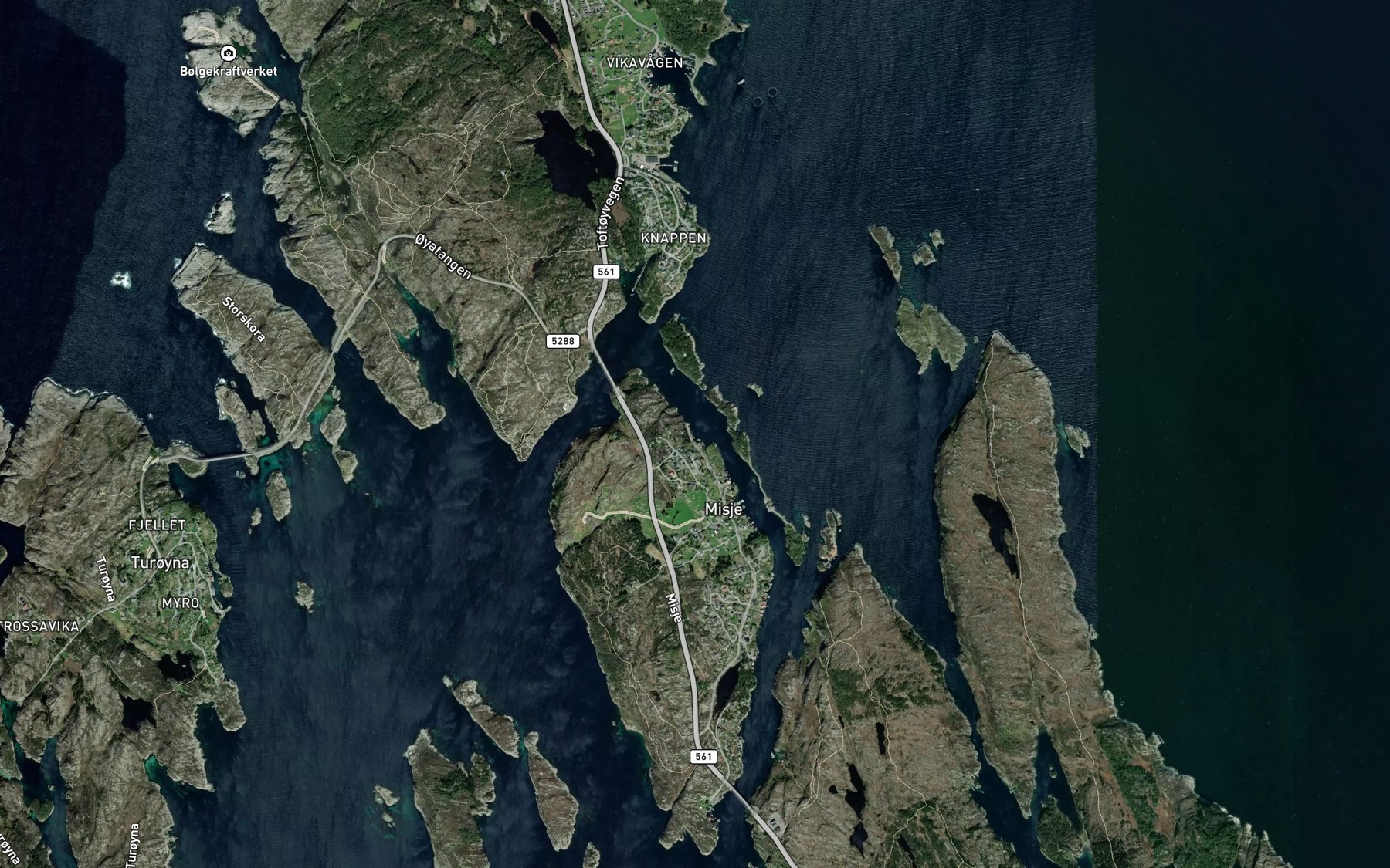Satellite map of the Svinavika