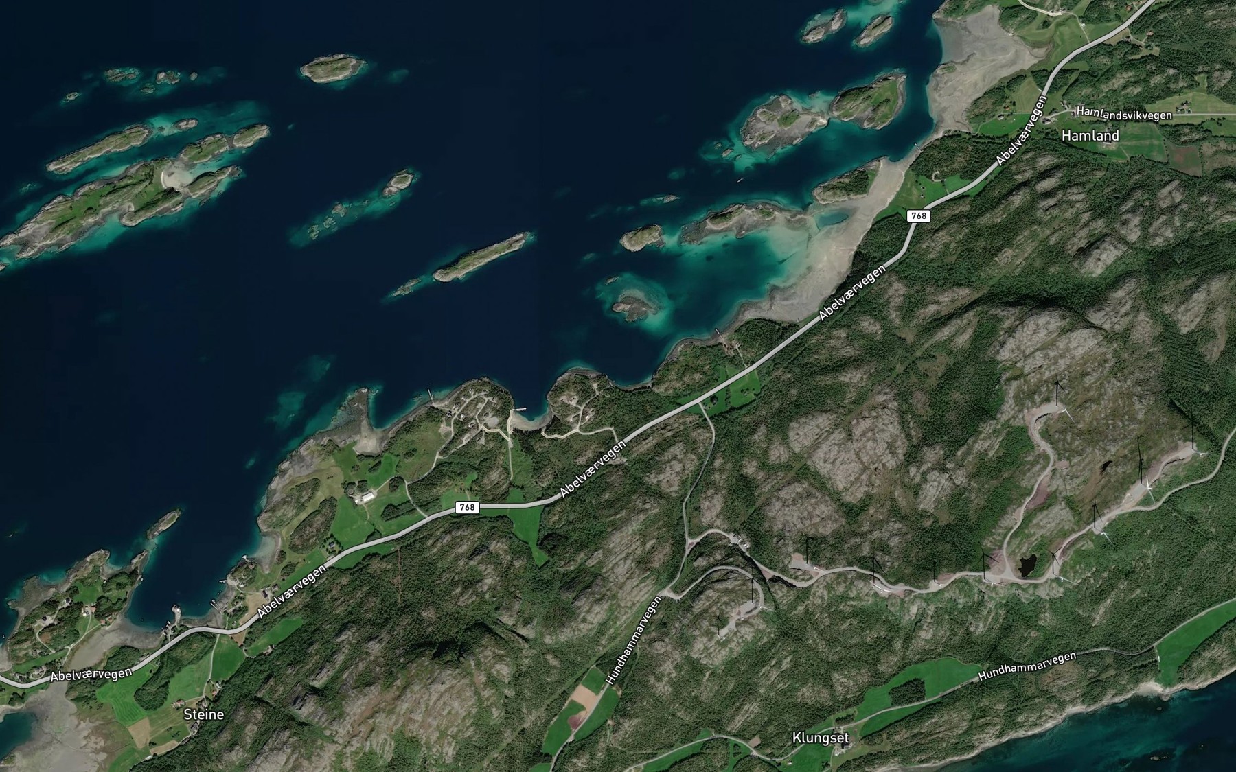 Satellite map of the Juvika,l