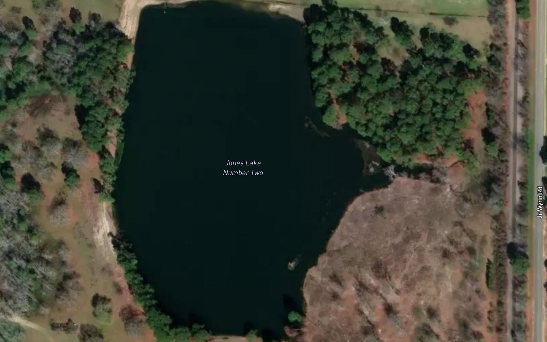 Satellite map of the Jones Lake Number Two