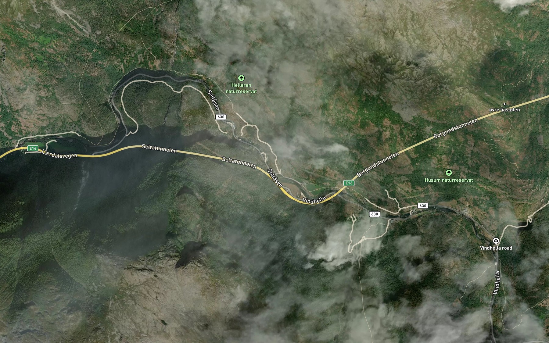 Satellite map of the Sjurhaugfossen