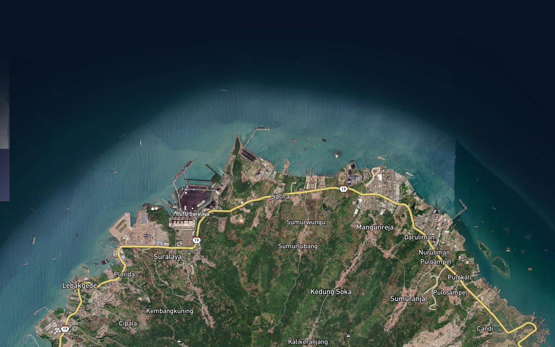 Satellite map of the Ci Caringin