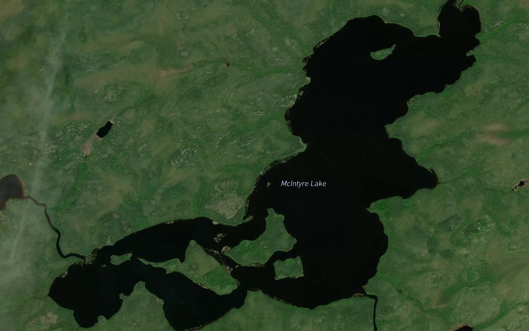 Satellite map of the McIntyre Lake