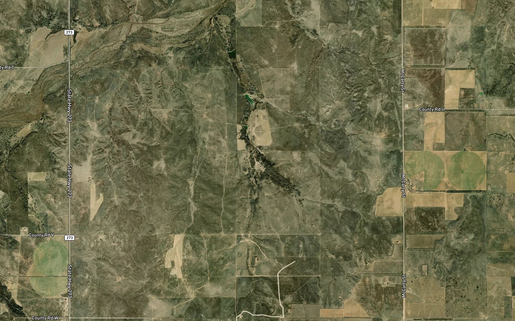 Satellite map of the Hackberry Spring