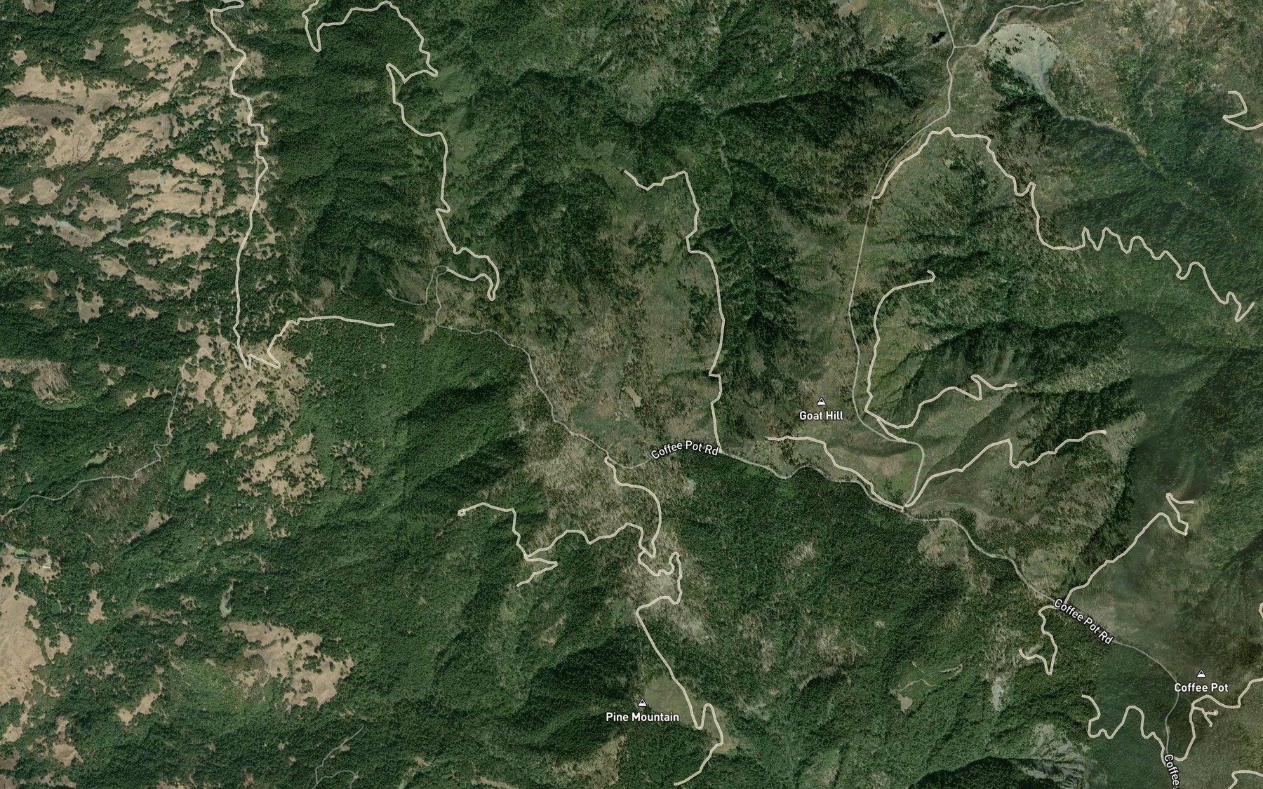 Satellite map of the Dry Lake