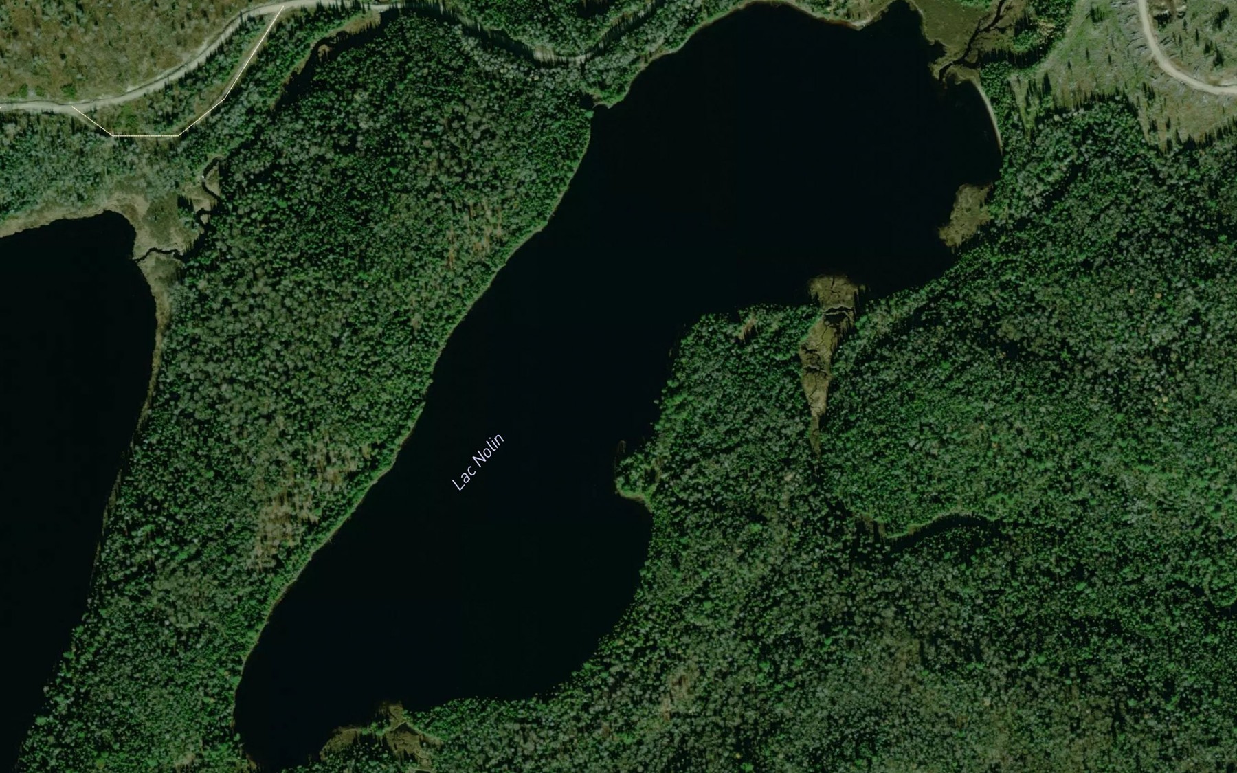 Satellite map of the Lac Nolin