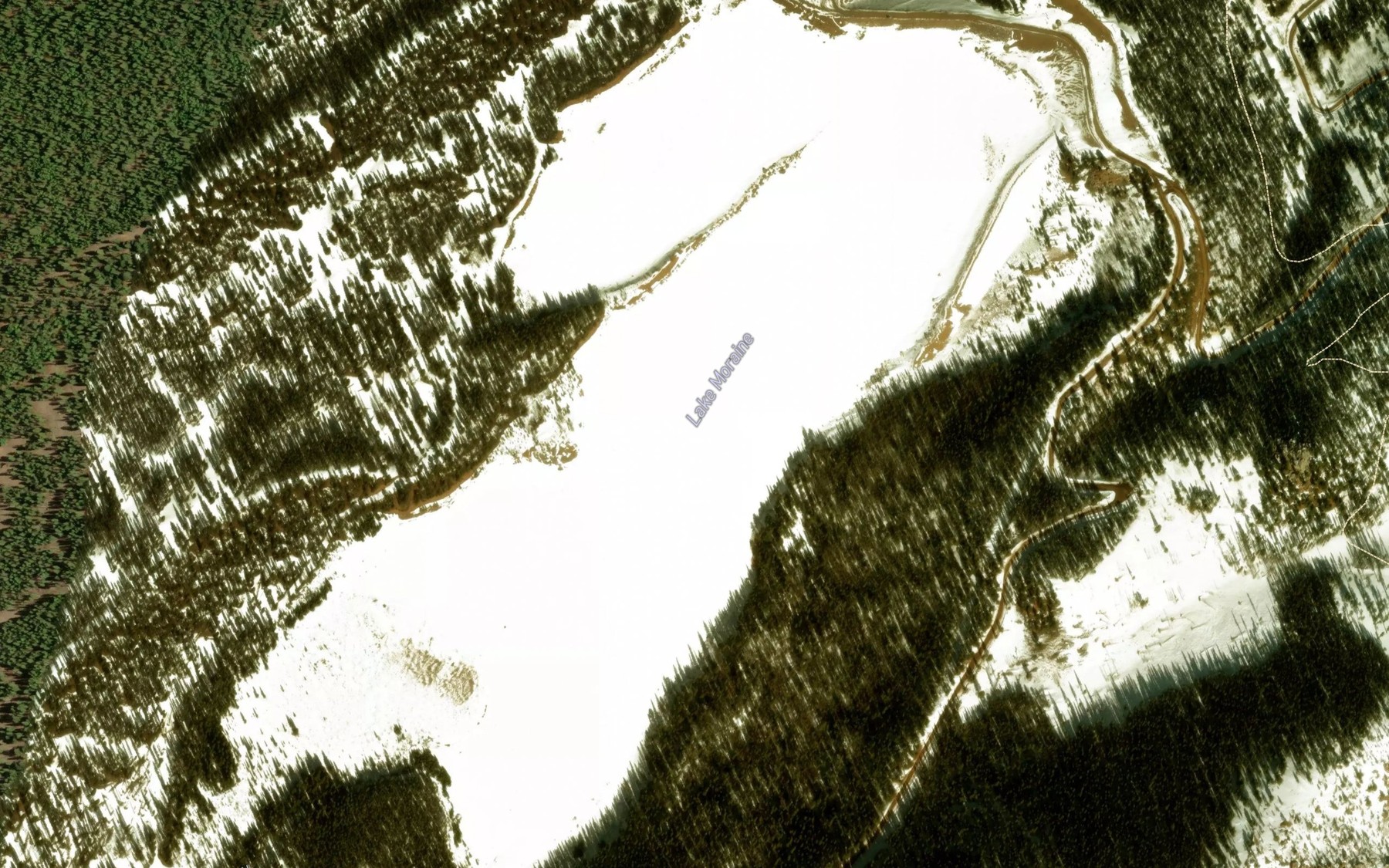 Satellite map of the Lake Moraine