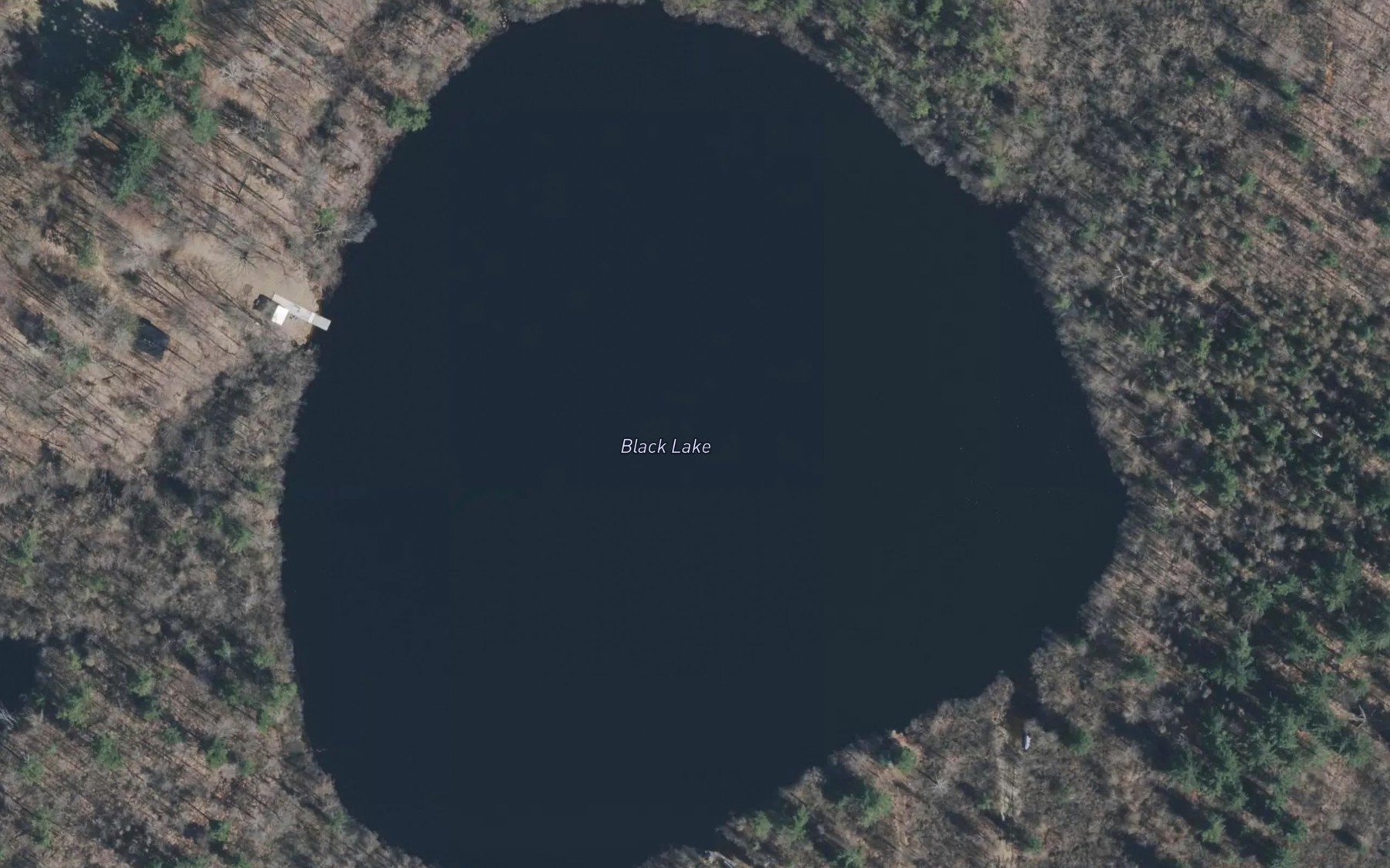 Satellite map of the Black Lake